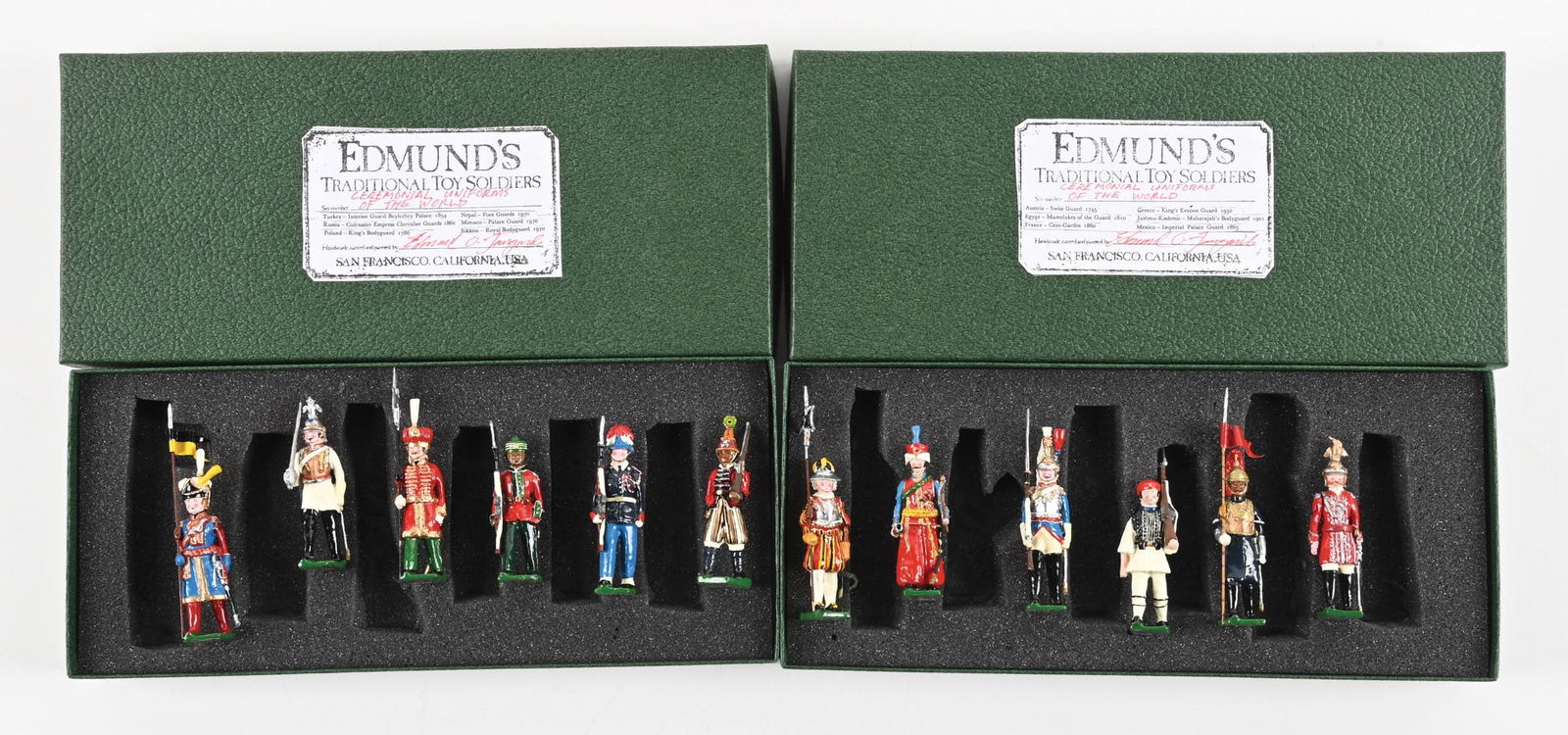 LOT OF 2: EDMUND'S TRADITIONAL TOY SOLDIERS SETS IN BOXES (1 of 1)