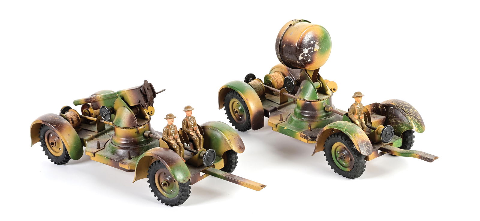 LOT OF 2: HAUSSER CAMOUFLAGED MOBILE FLAK GUN & MOBILE SEARCHLIGHT (1 of 2)