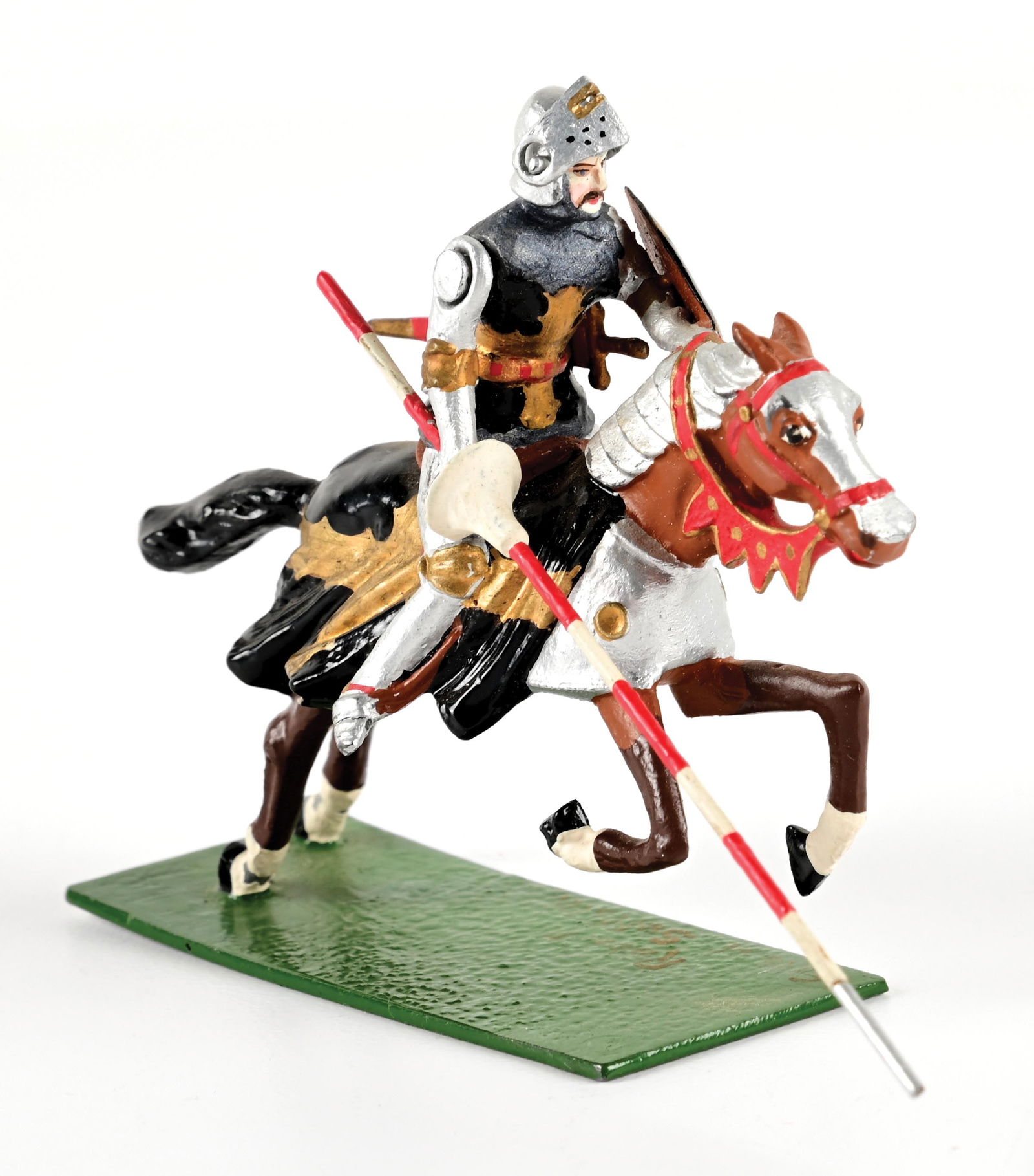 ROBERT, EARL OF SUFFOLK POSITION H3 RICHARD COURTENAY HERALDIC FIGURE: Signed base. Dimensions: 4" x 1" x 2 - 3/4".