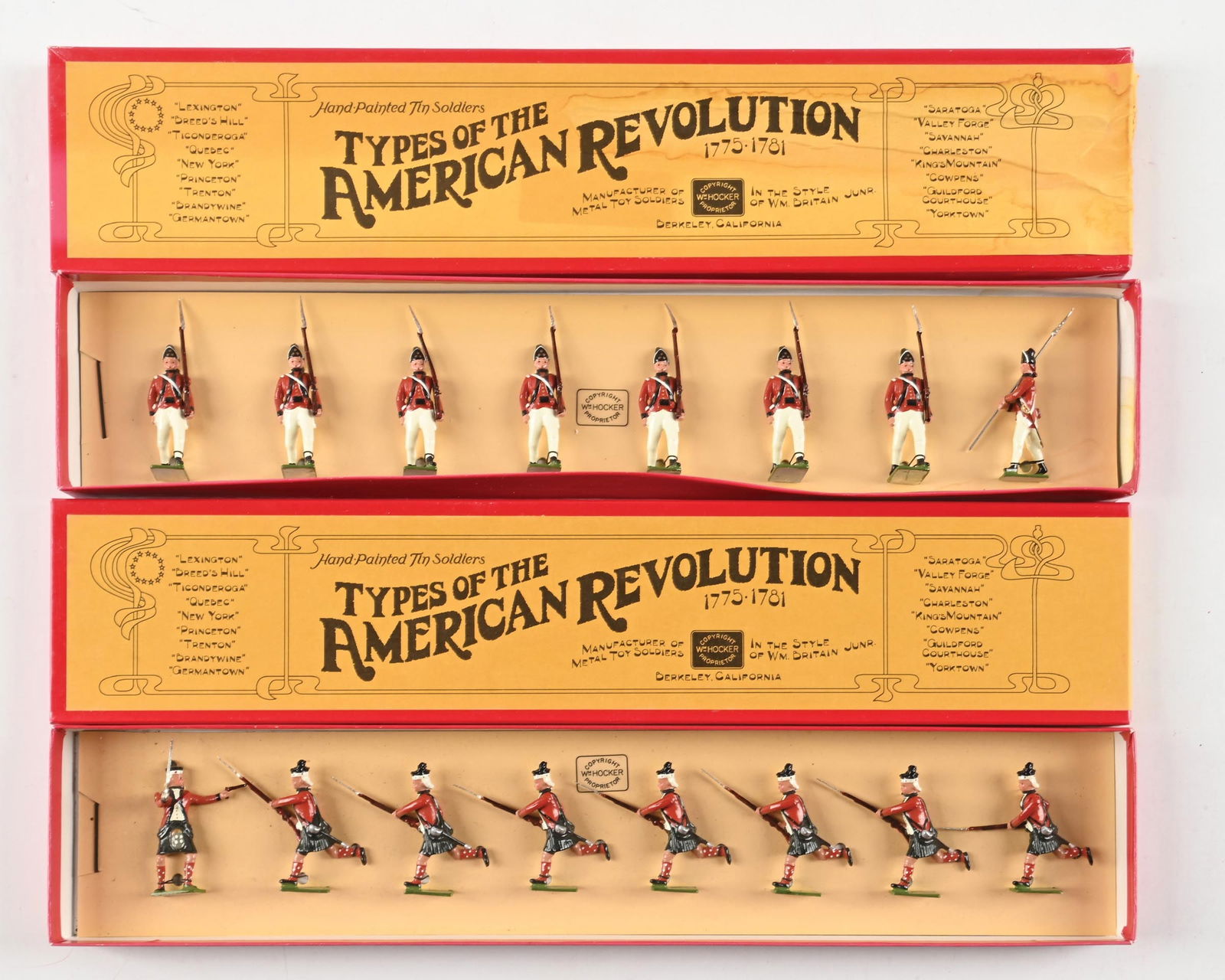LOT OF 2: WM. HOCKER TYPES OF THE AMERICAN REVOLUTION SETS IN BOXES (1 of 2)