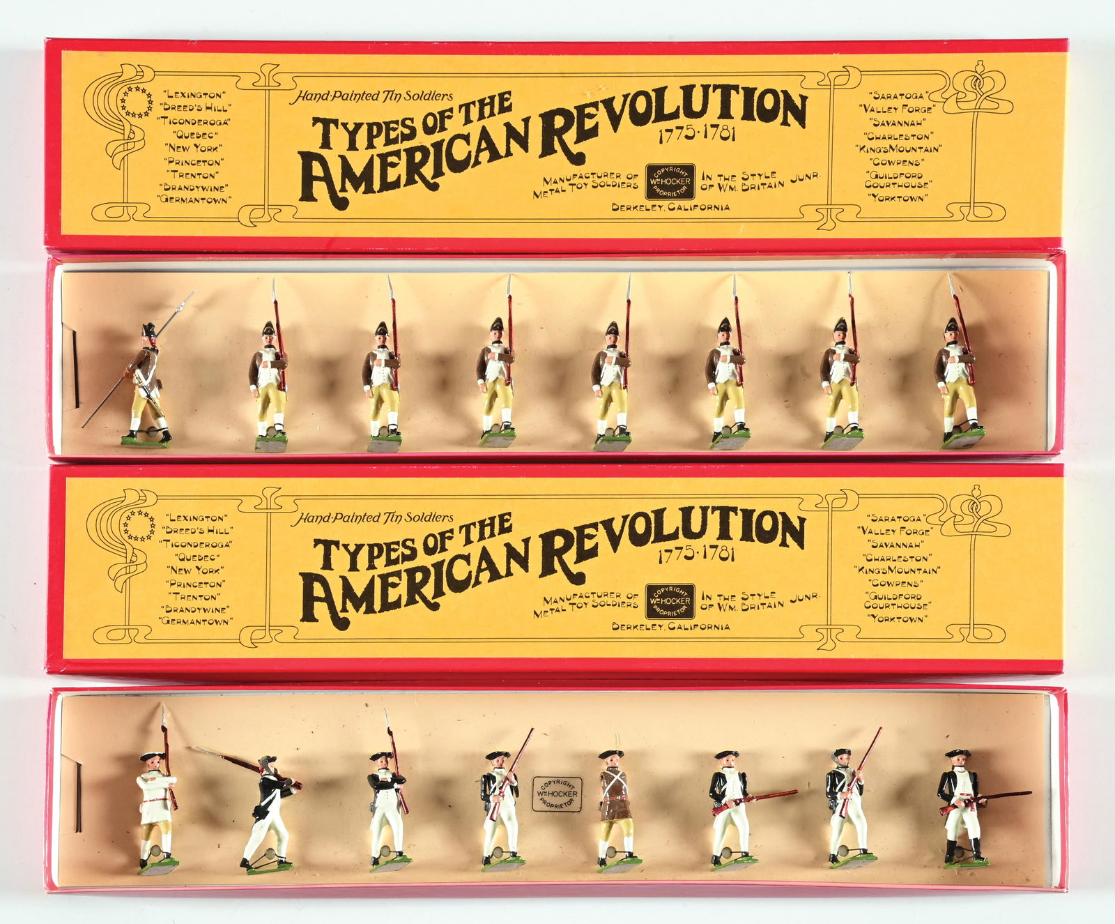 LOT OF 2: WM. HOCKER TYPES OF THE AMERICAN REVOLUTION SETS IN BOXES (1 of 2)