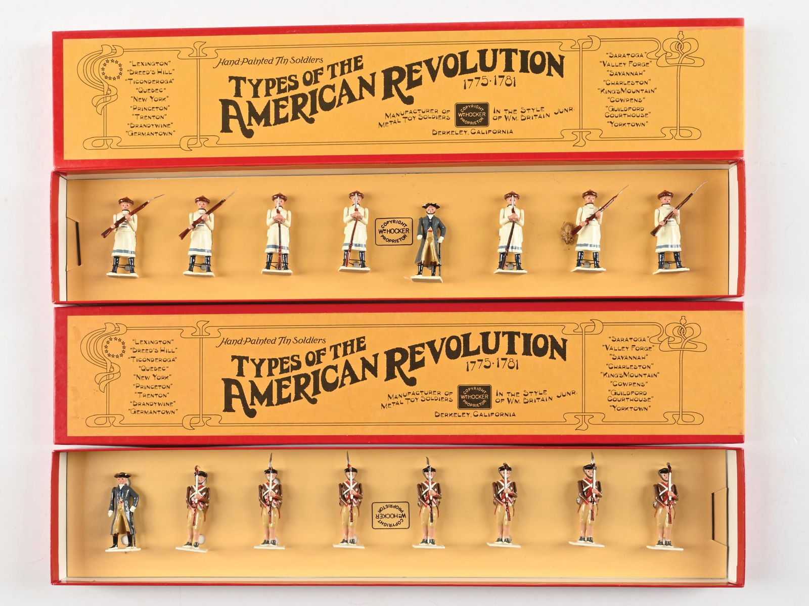 LOT OF 2: WM. HOCKER TYPES OF THE AMERICAN REVOLUTION SETS IN BOXES (1 of 2)