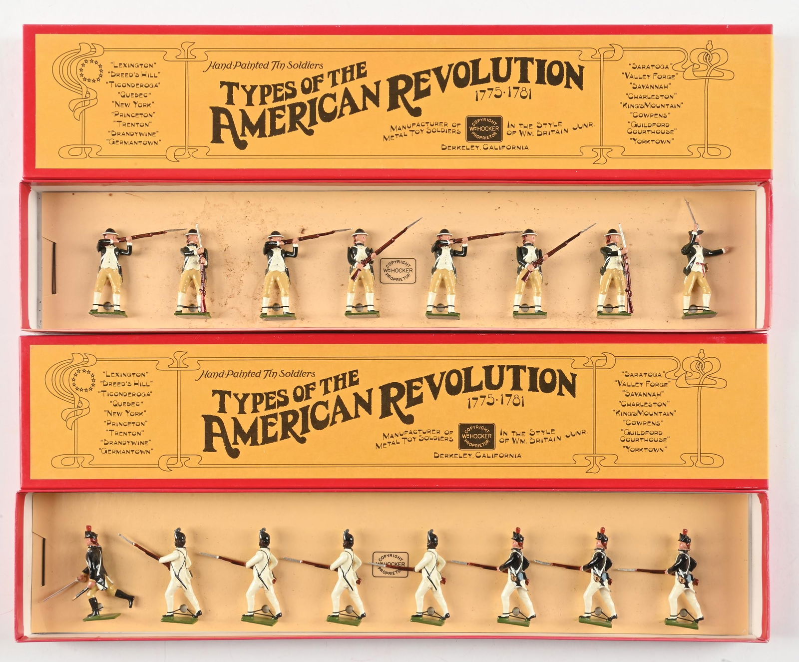 LOT OF 2: WM. HOCKER TYPES OF THE AMERICAN REVOLUTION SETS IN BOXES (1 of 2)