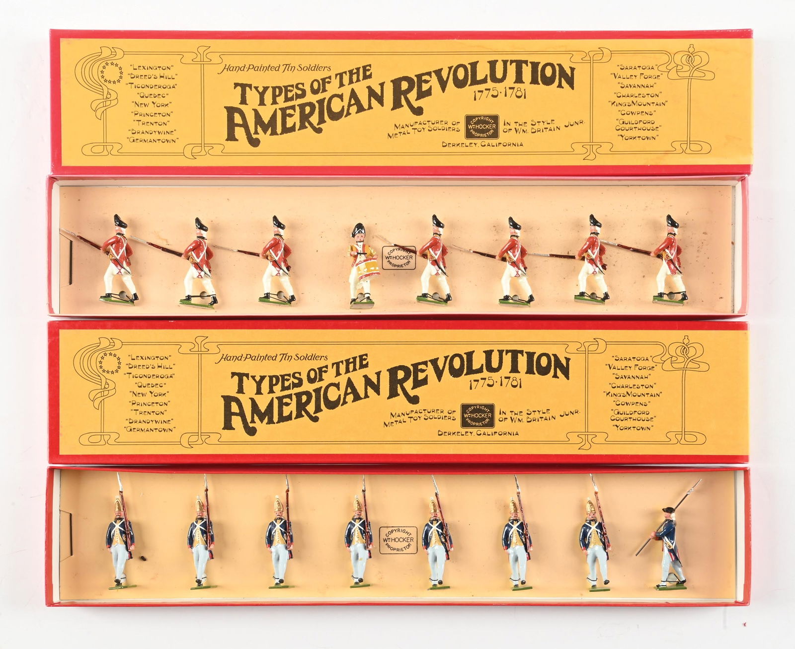LOT OF 2: WM. HOCKER TYPES OF THE AMERICAN REVOLUTION SETS IN BOXES (1 of 2)