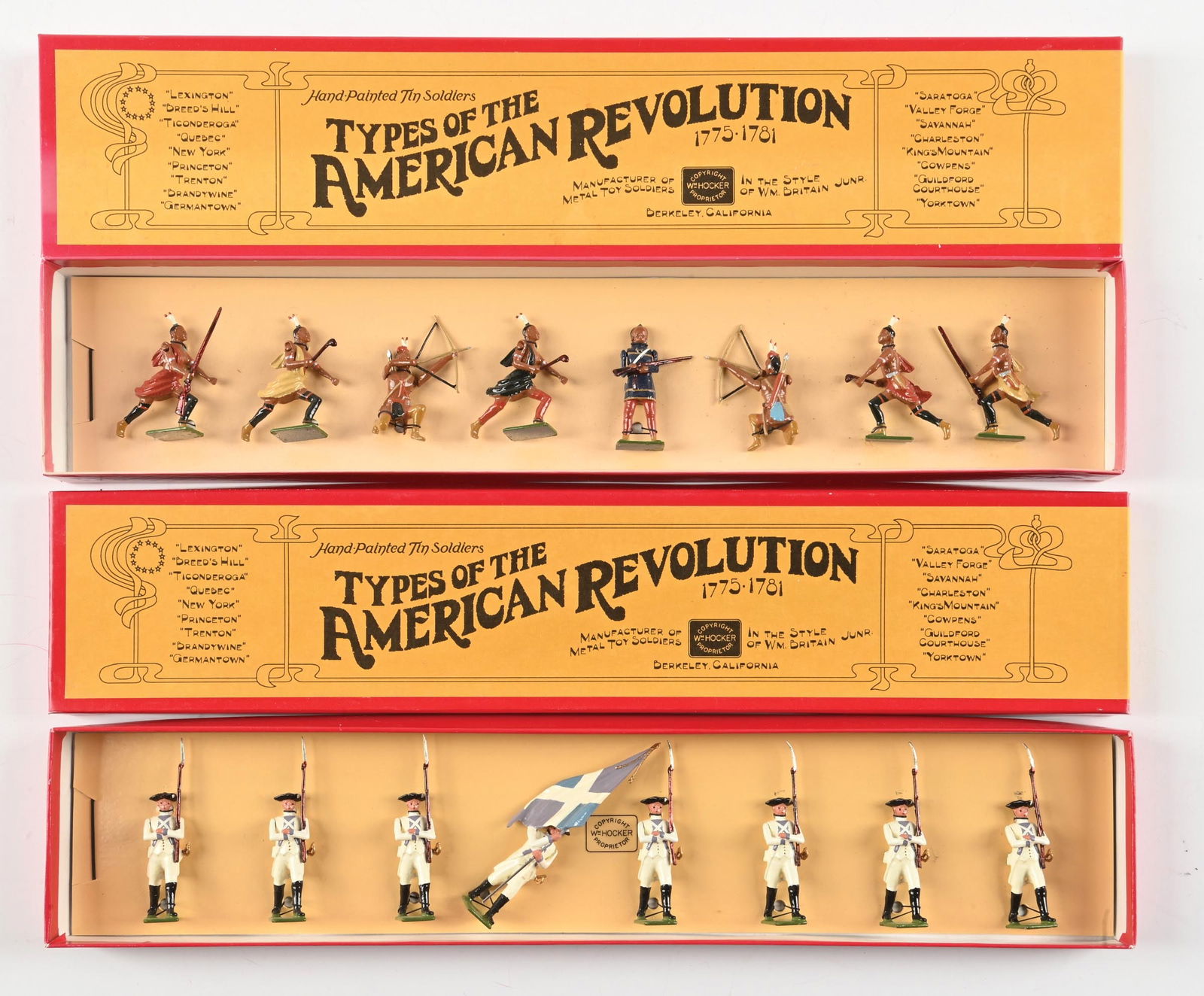 LOT OF 2: WM. HOCKER TYPES OF THE AMERICAN REVOLUTION SETS IN BOXES (1 of 2)
