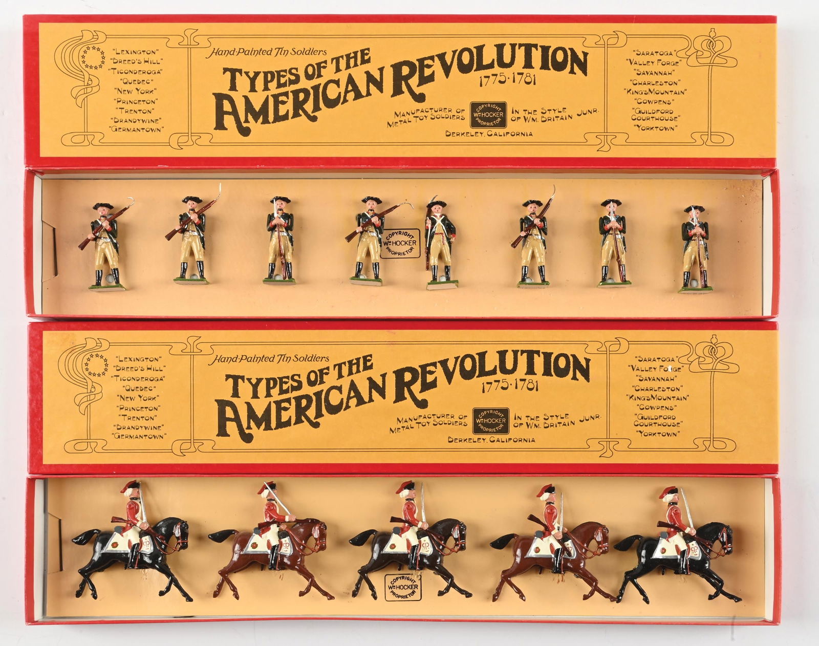 LOT OF 2: WM. HOCKER TYPES OF THE AMERICAN REVOLUTION SETS IN BOXE (1 of 2)