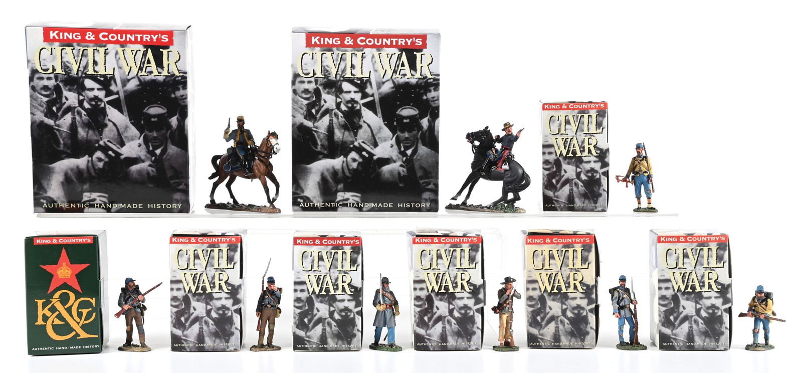 LOT OF 9: KING & COUNTRY AMERICAN CIVIL WAR CONFEDERATE INFANTRY (1 of 2)