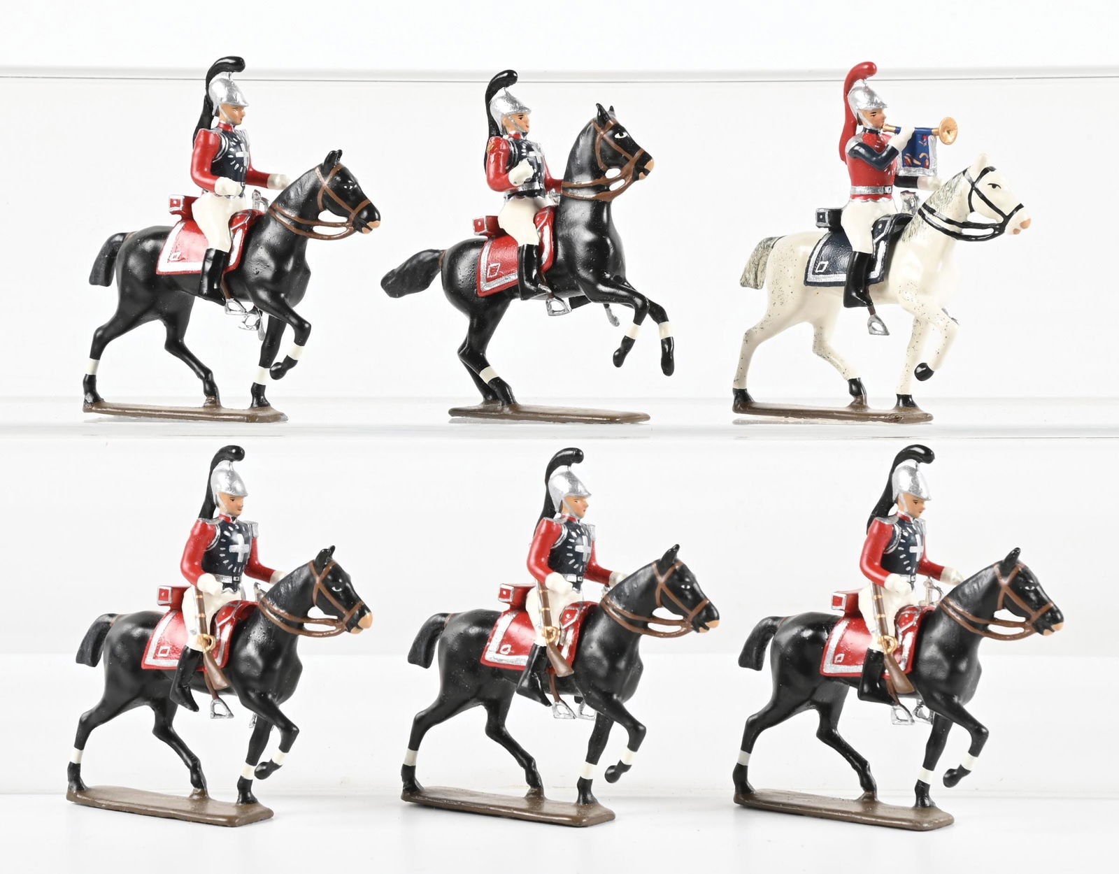 MIGNOT MUSKETEERS: Loose, no box. 6 pieces. Dimensions: Largest Figure: 3" x 2 - 1/4".