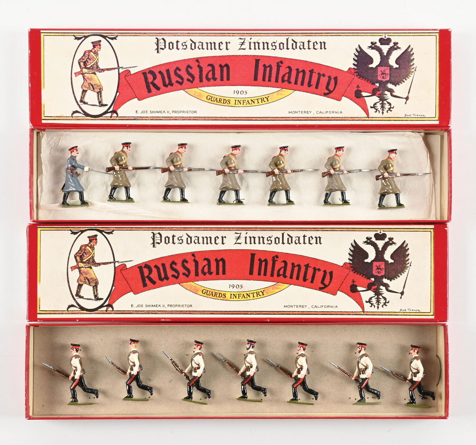 LOT OF 2: JOE SHIMEK II POTSDAMER ZINNSOLDATEN NO. PZ12 RUSSIAN IMPERIAL ARMY GUARDS INFANTRY SETS (1 of 2)