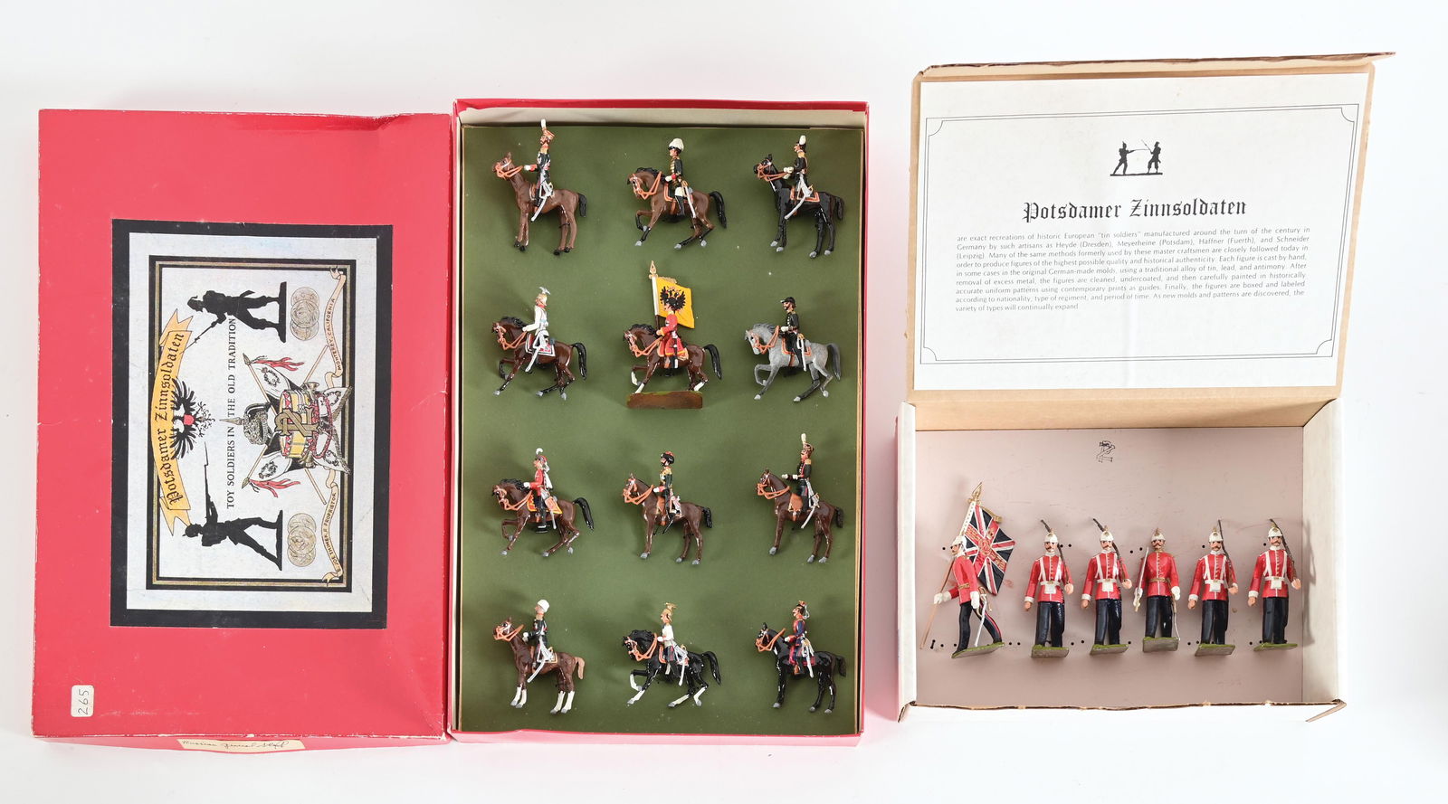 LOT OF 2: POTSDAMER ZINNSOLDATEN BRITISH INFANTRY WEST YORKSHIRE REGIMENT, RUSSIAN GENERAL STAFF (1 of 4)