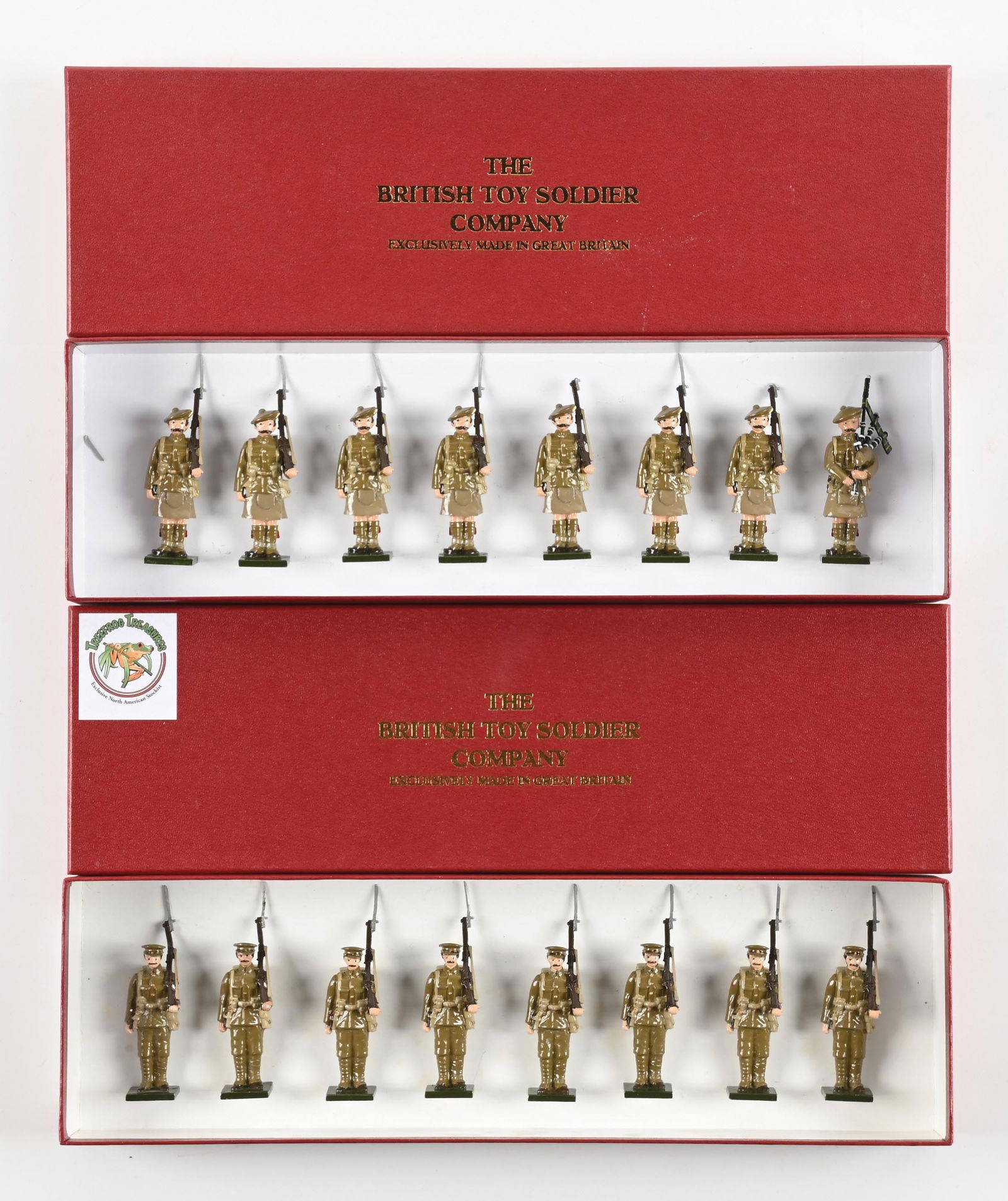 LOT OF 2: THE BRITISH TOY SOLDIER COMPANY WWI HIGHLAND REGIMENTS SETS IN BOXES (1 of 2)