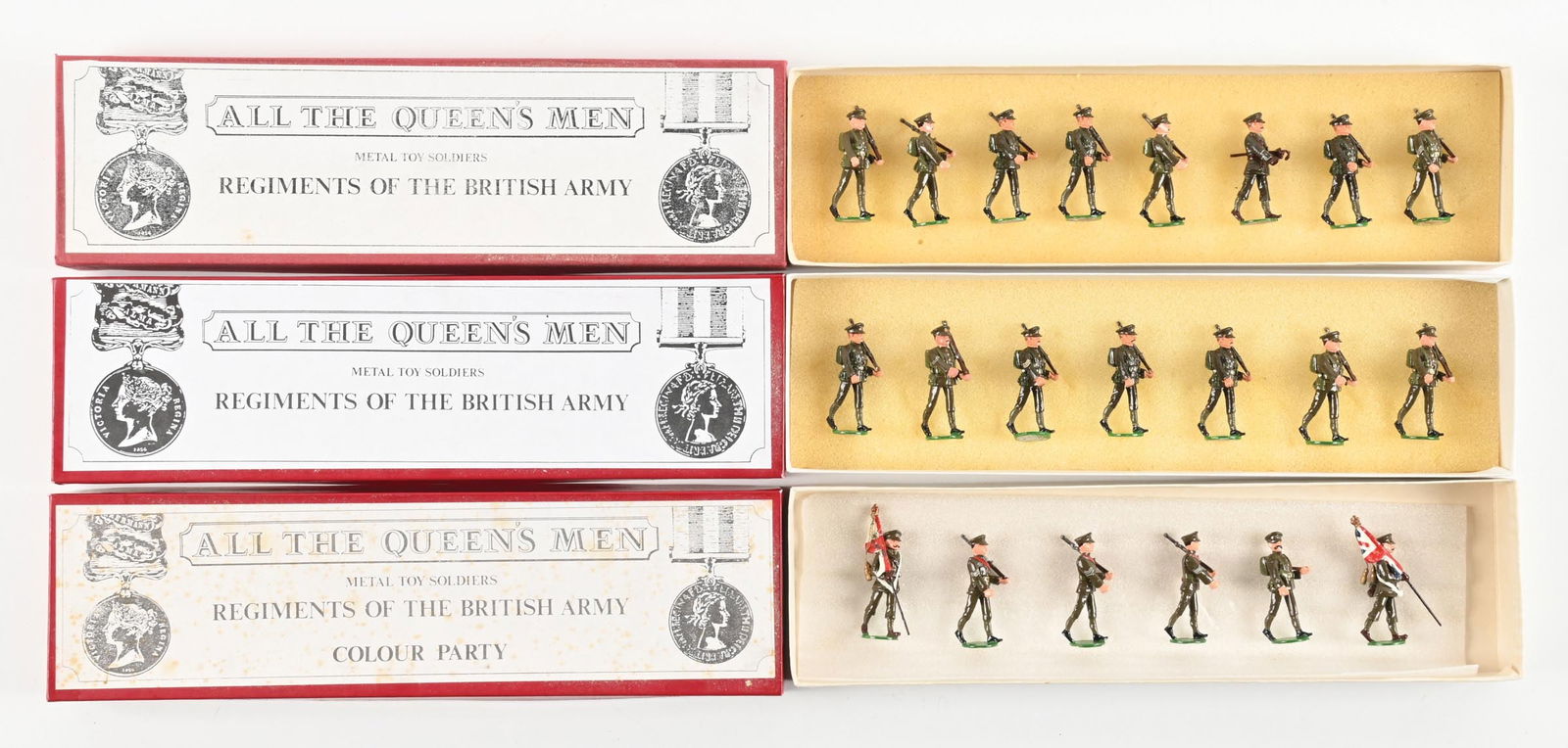 LOT OF 3: ALL THE QUEEN'S MEN REGIMENTS OF THE BRITISH ARMY SETS IN BOXES (1 of 2)