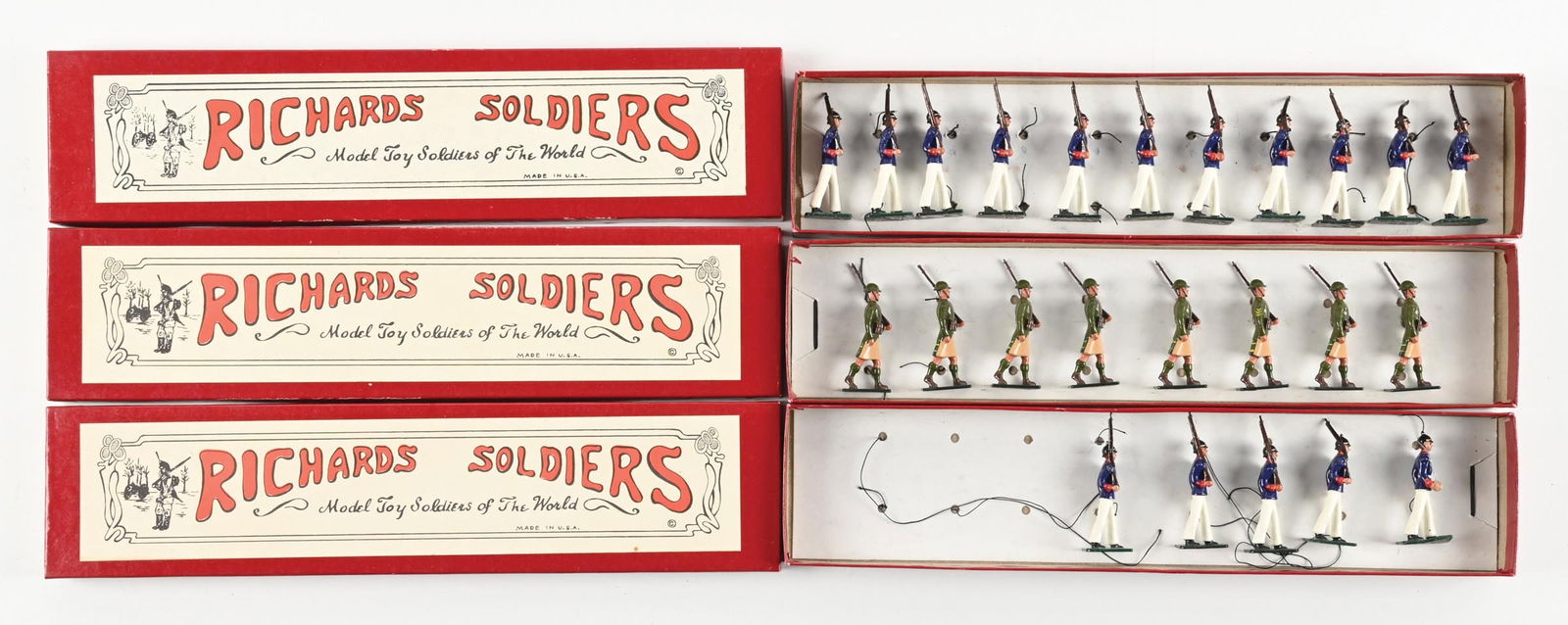 LOT OF 3: RICHARDS SOLDIERS SETS IN BOXES (1 of 2)