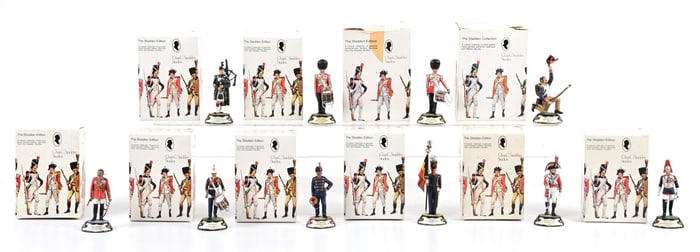 LOT OF 10: CHARLES STADDEN 85MM TYPES OF THE BRITISH ARMY IN ORIGINAL BOXES