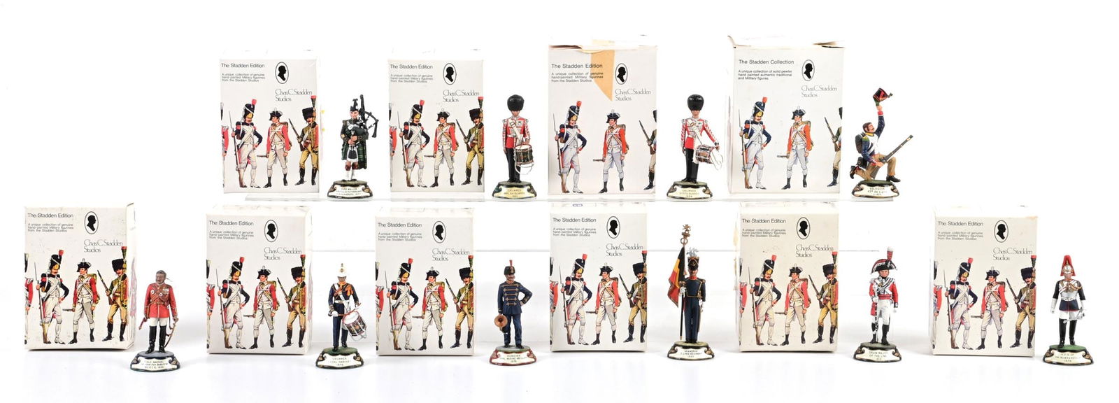 LOT OF 10: CHARLES STADDEN 85MM TYPES OF THE BRITISH ARMY IN ORIGINAL BOXES (1 of 1)