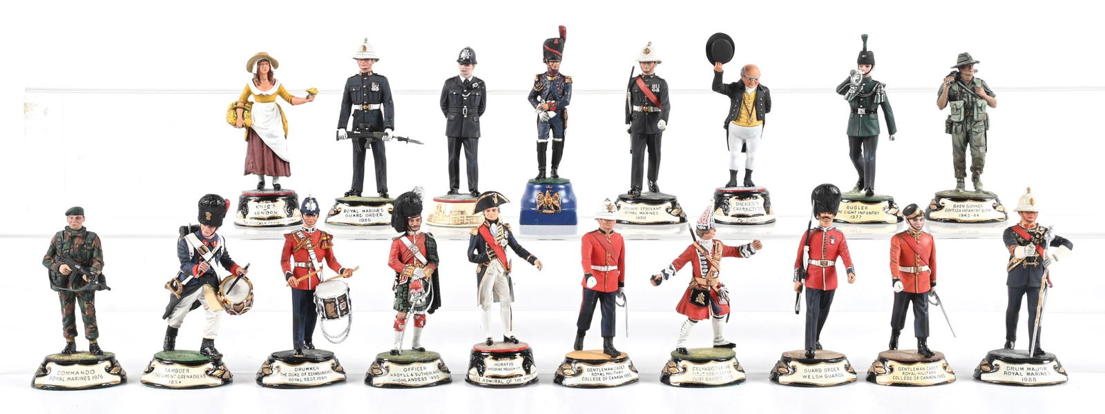 LOT OF 18: CHARLES STADDEN 85MM TYPES OF THE BRITISH ARMY (1 of 1)