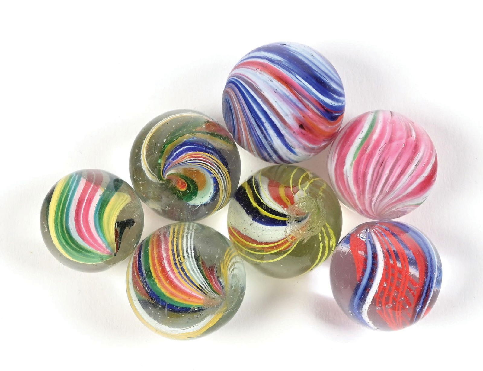 LOT OF 7: HANDMADE MARBLES (1 of 1)
