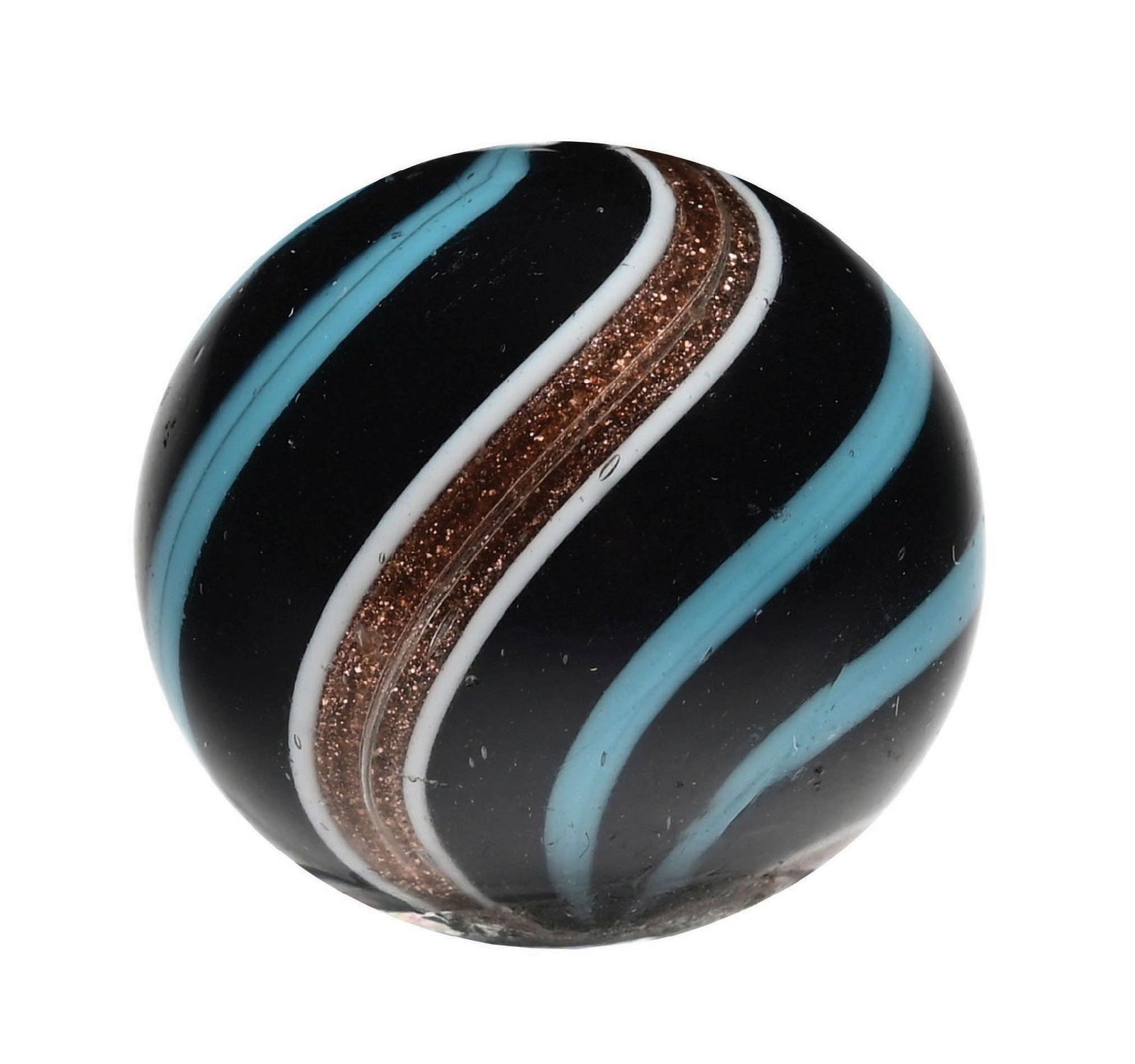 BLACK OPAQUE BANDED LUTZ MARBLE (1 of 6)