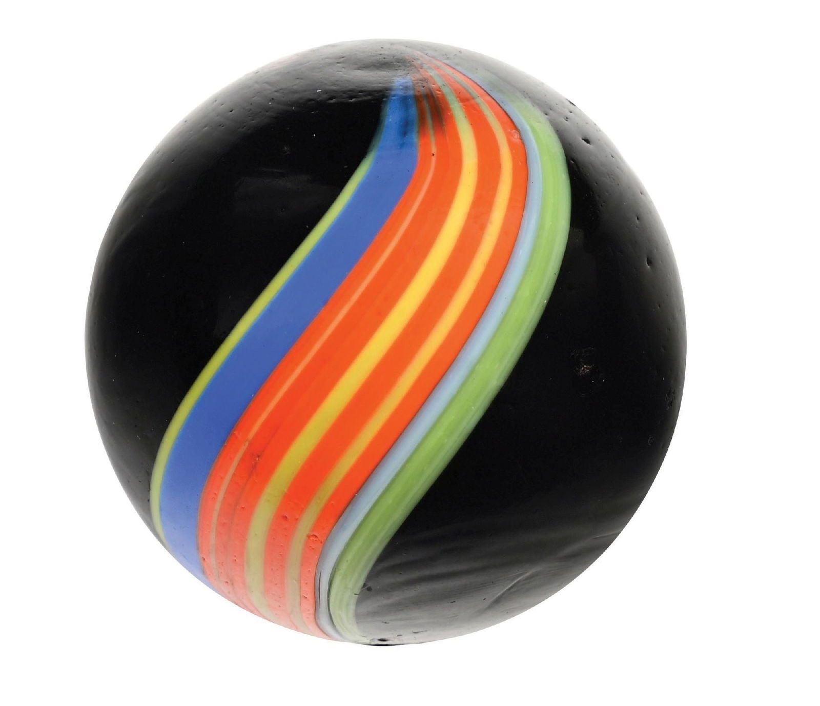 LARGE PRECISION-BANDED INDIAN SWIRL MARBLE (1 of 6)