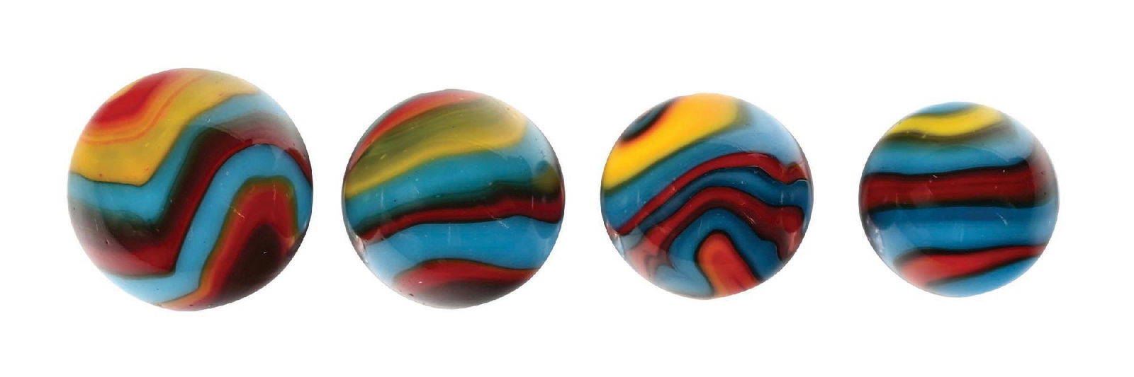 LOT OF 4: PELTIER SUPERMAN MARBLES (1 of 4)