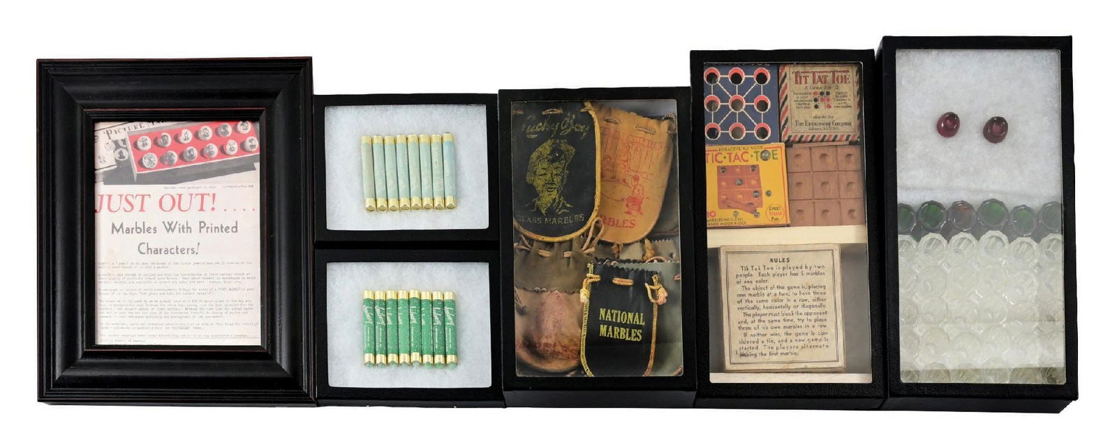 LOT OF 6: MARBLE-RELATED ITEMS (1 of 3)