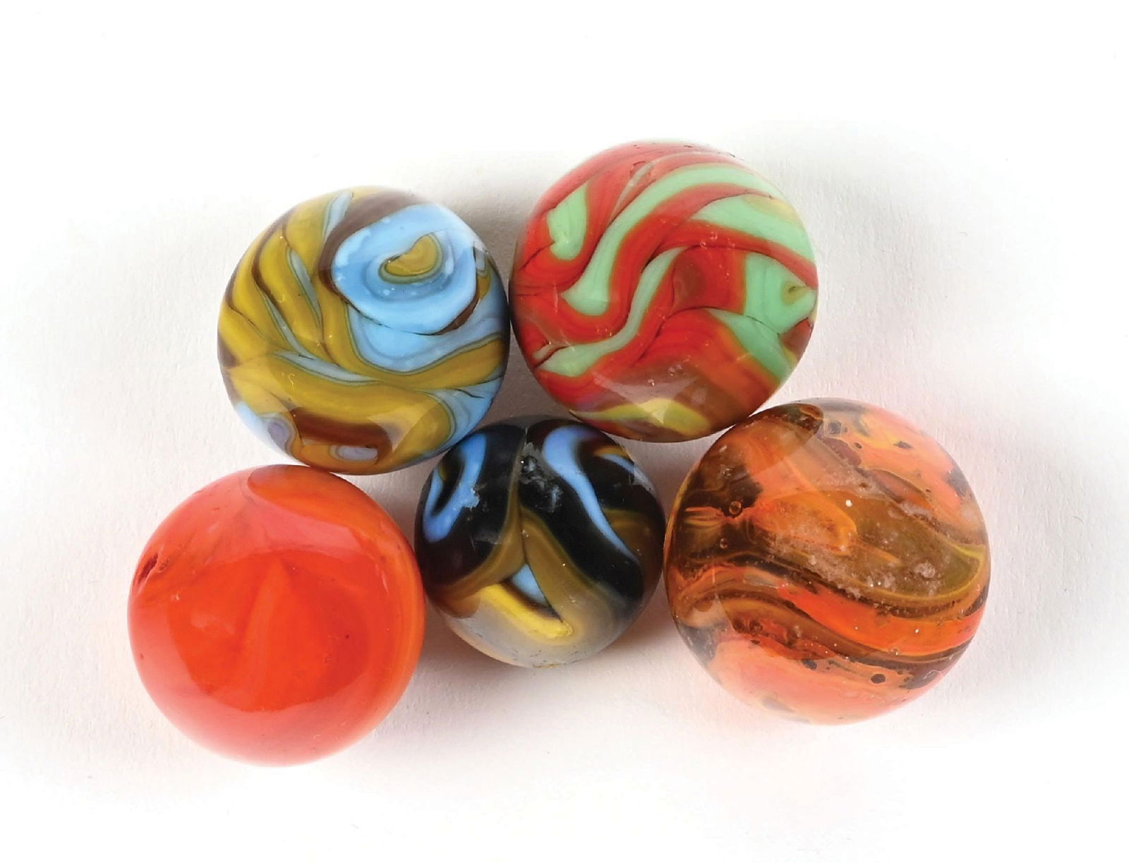 LOT OF 5: CHRISTENSEN AGATE MARBLES (1 of 1)