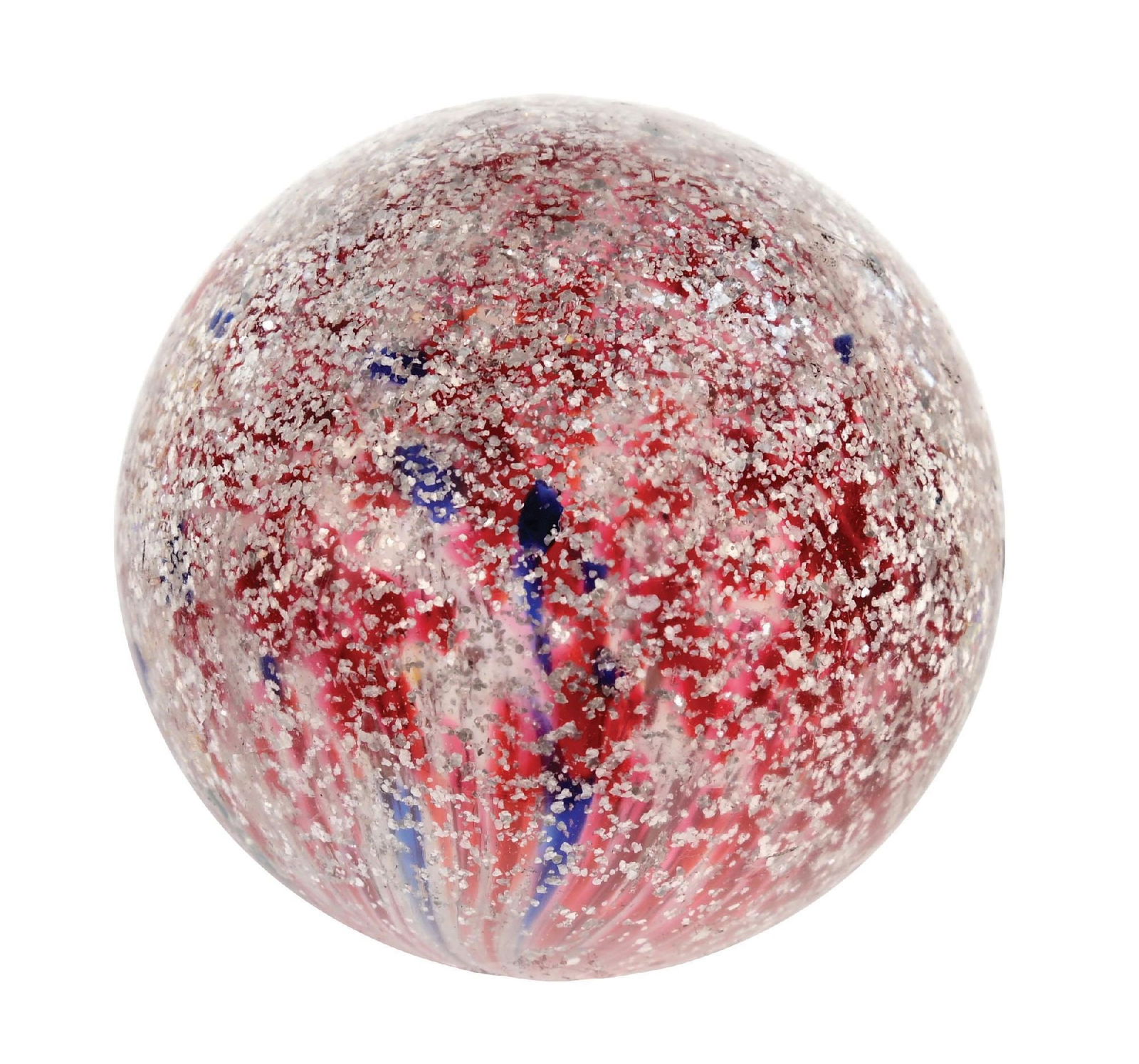 RARE SINGLE-PONTIL END OF DAY W/ FLOATING BLIZZARD MICA (1 of 6)