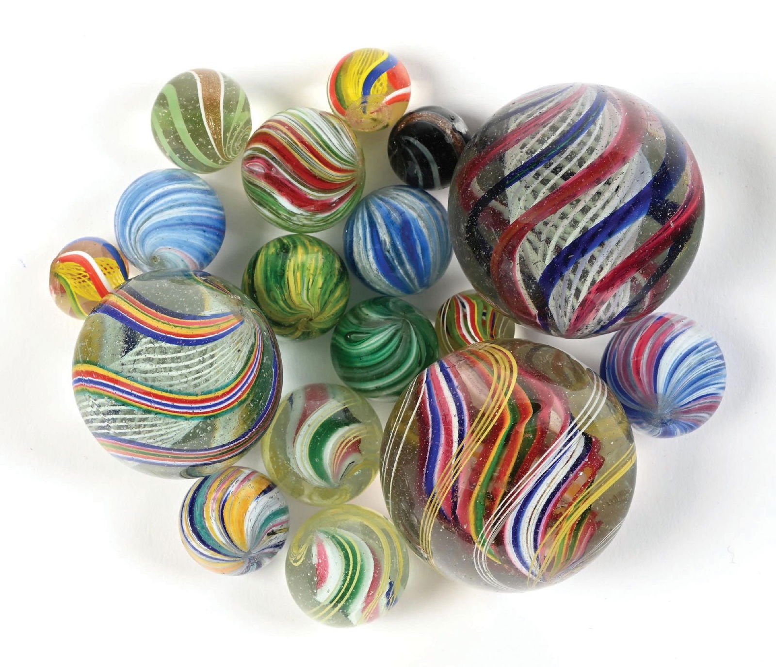LOT OF 17: HANDMADE MARBLES (1 of 1)