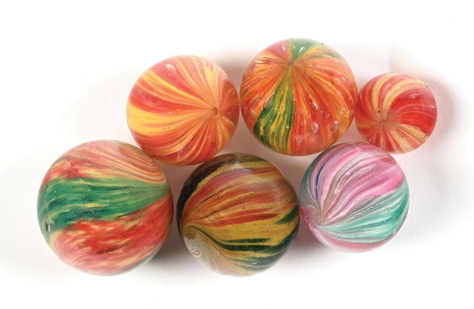 LOT OF 6: ONIONSKIN MARBLES (1 of 1)