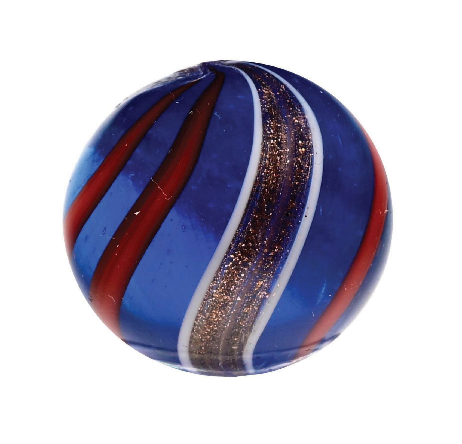 TRANSPARENT BLUE BANDED LUTZ MARBLE (1 of 6)