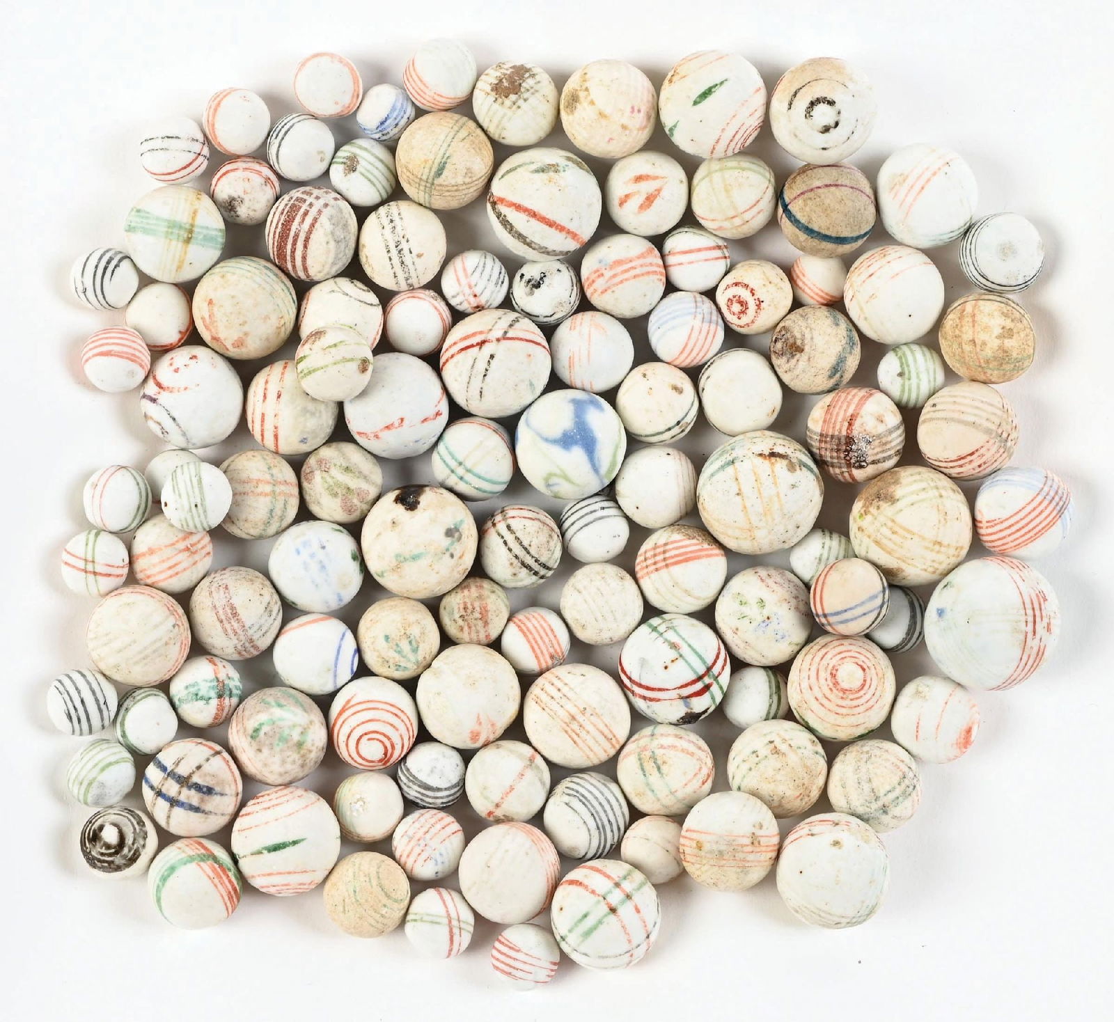 LOT OF APPROXIMATELY 111 CHINA MARBLES (1 of 1)