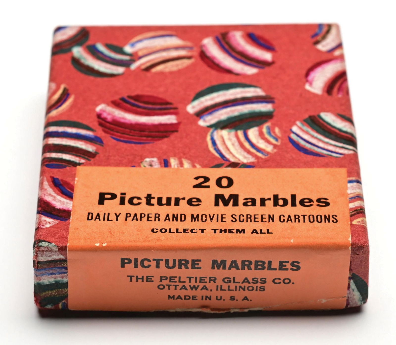 20-COUNT COMIC PICTURE RED BOX MARBLES SET - 4