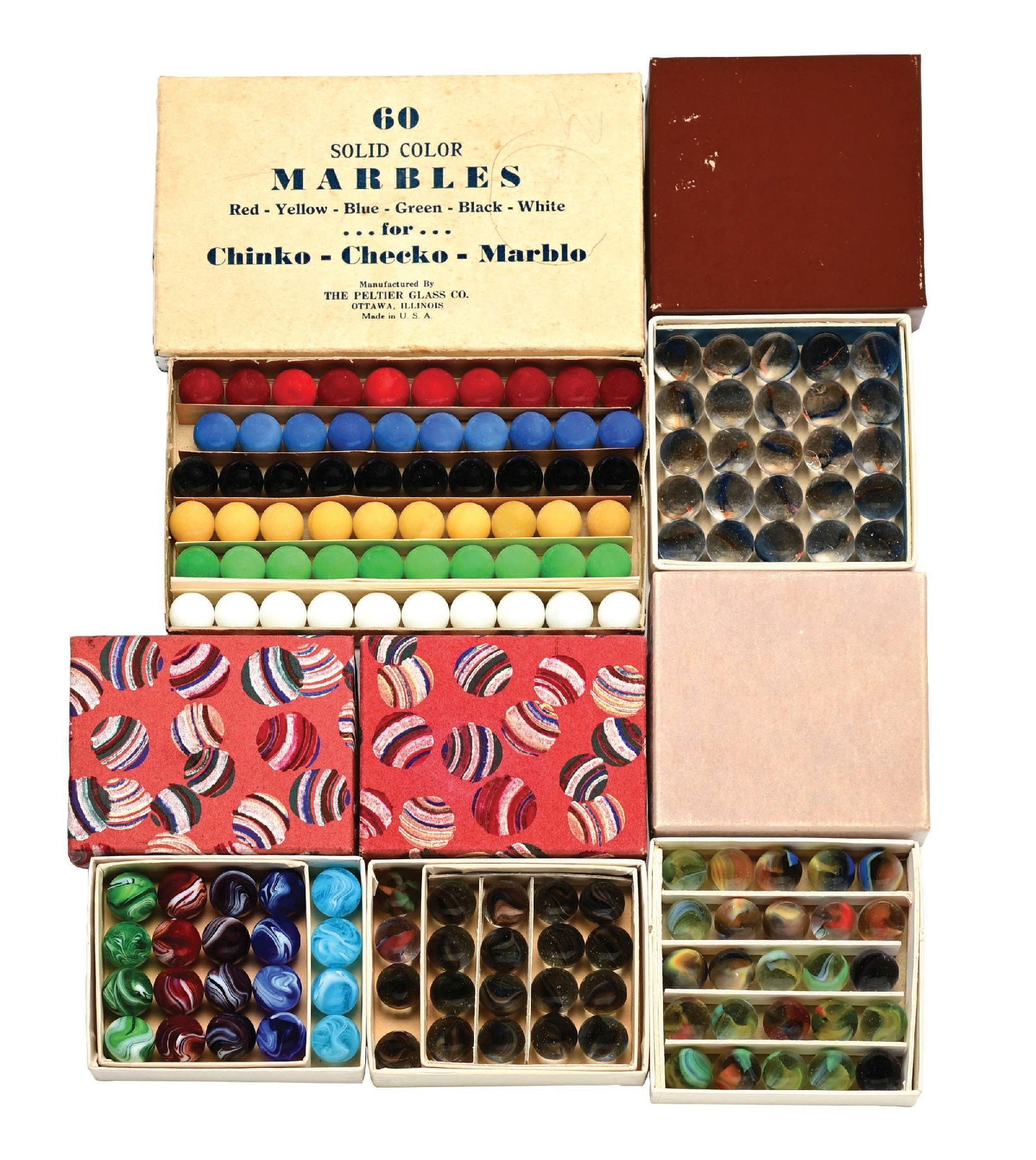 LOT OF 5: BOXED MARBLE SETS (1 of 7)