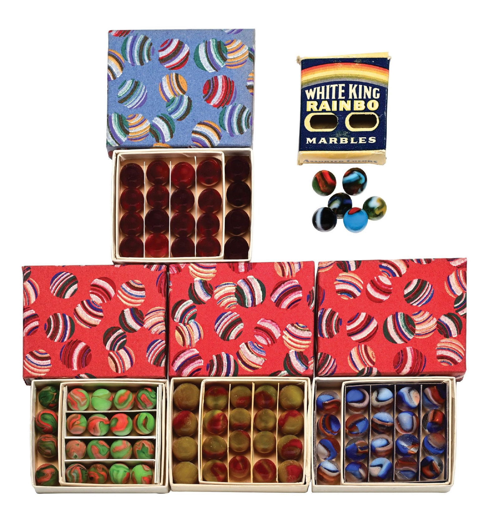 LOT OF 5: BOXED MARBLE SETS (1 of 7)