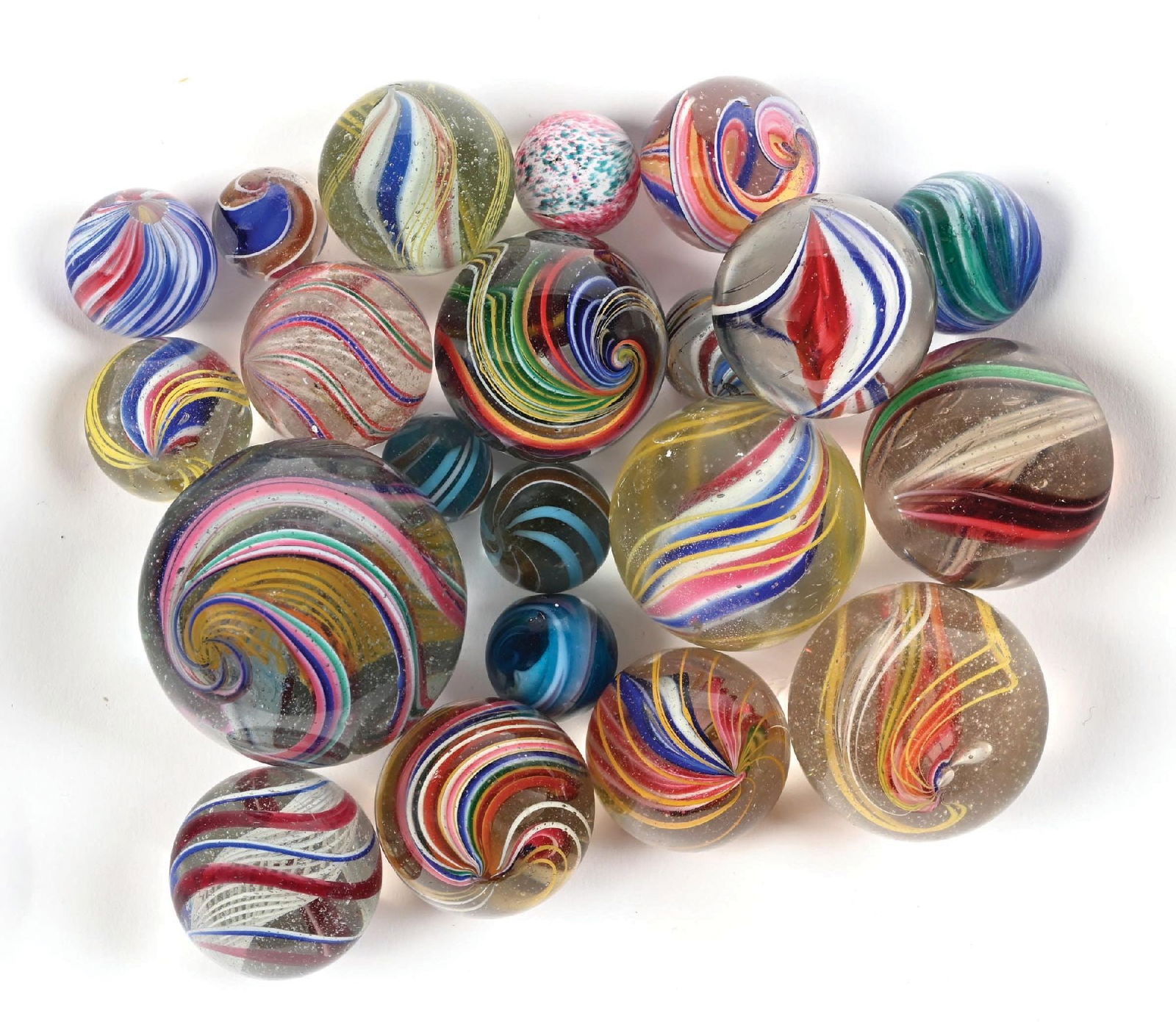 LOT OF 21: GERMAN HANDMADE MARBLES (1 of 1)