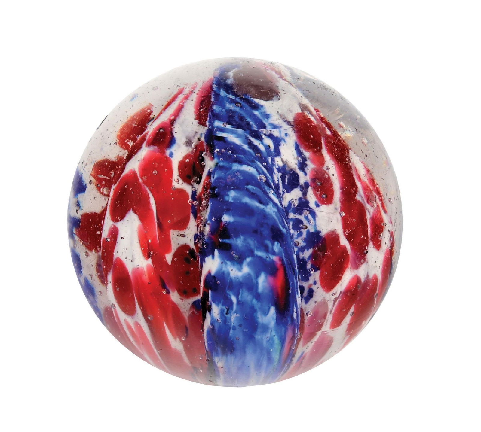 SINGLE-PONTIL 4-LOBED END OF DAY MARBLE (1 of 6)