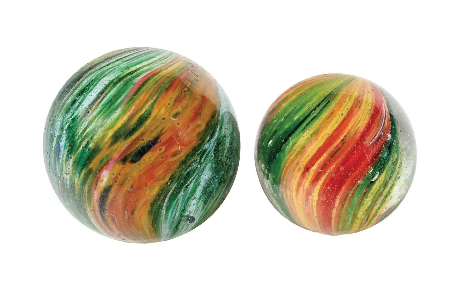 LOT OF 2: LARGE ONIONSKIN MARBLES (1 of 6)