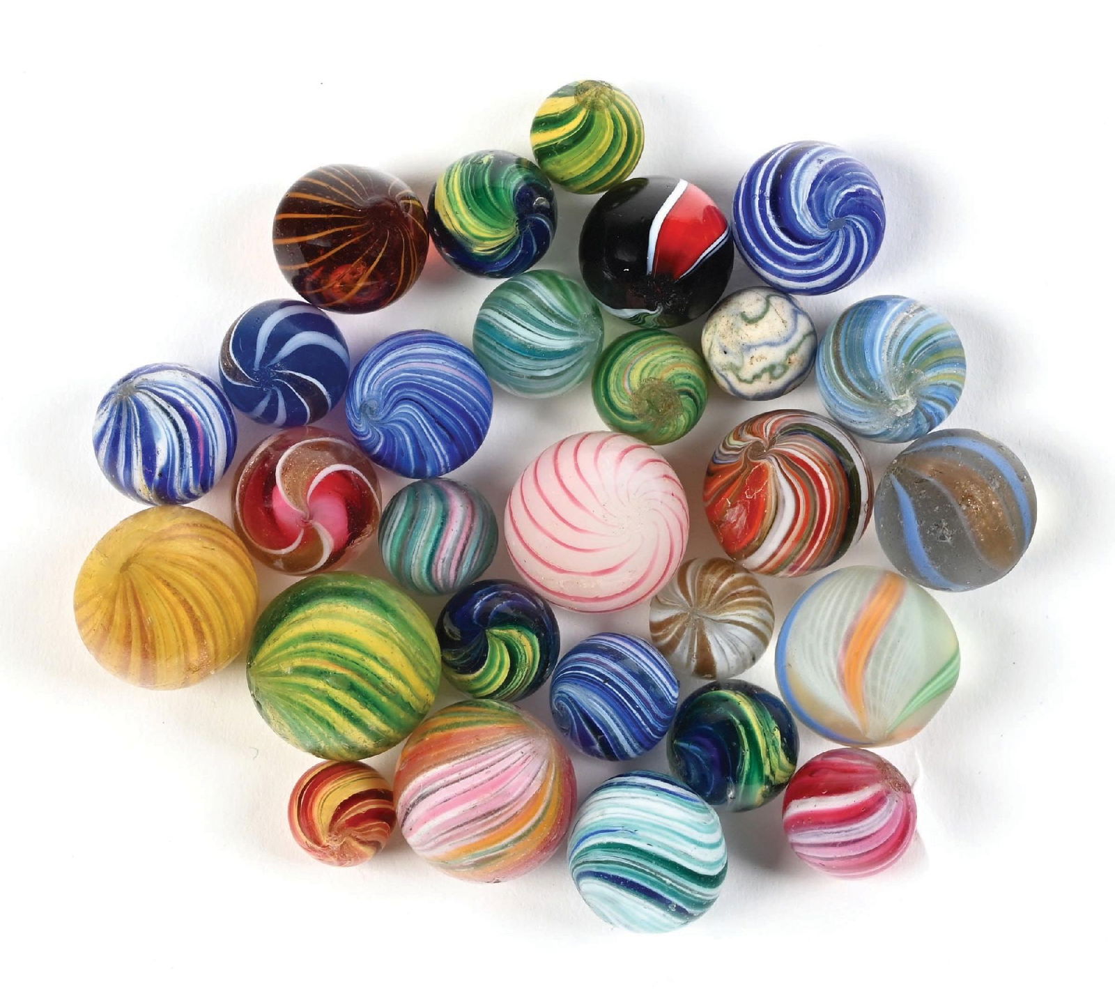 LOT OF 28: HANDMADE MARBLES (1 of 1)