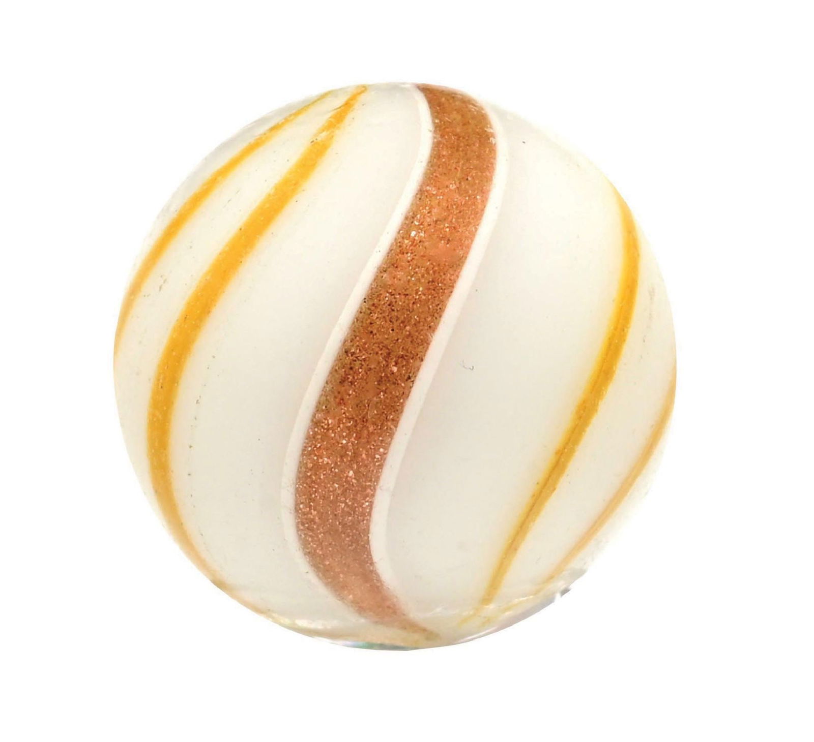 OPAQUE WHITE BANDED LUTZ MARBLE (1 of 6)