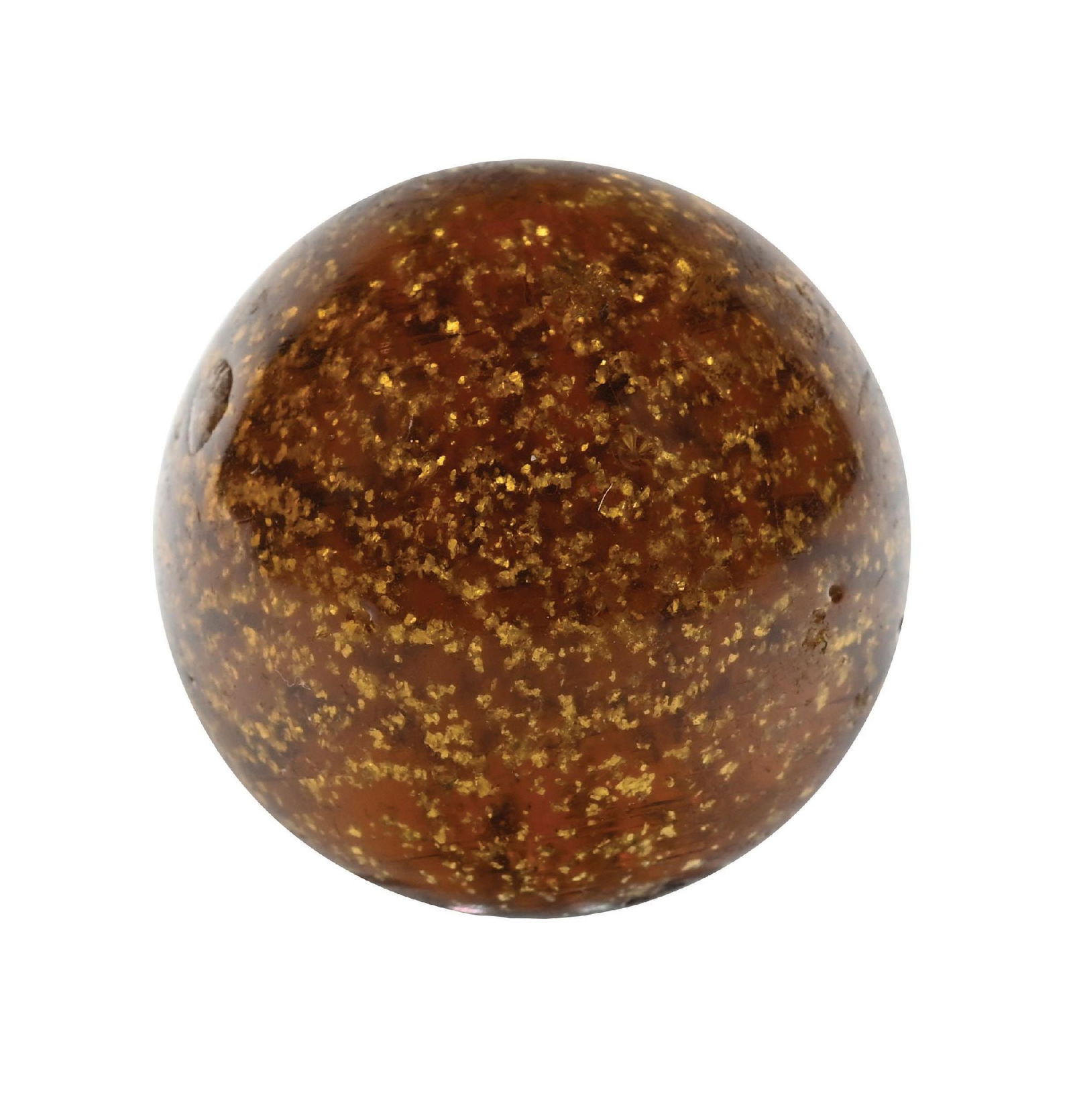 LARGE AMBER MICA MARBLE (1 of 6)
