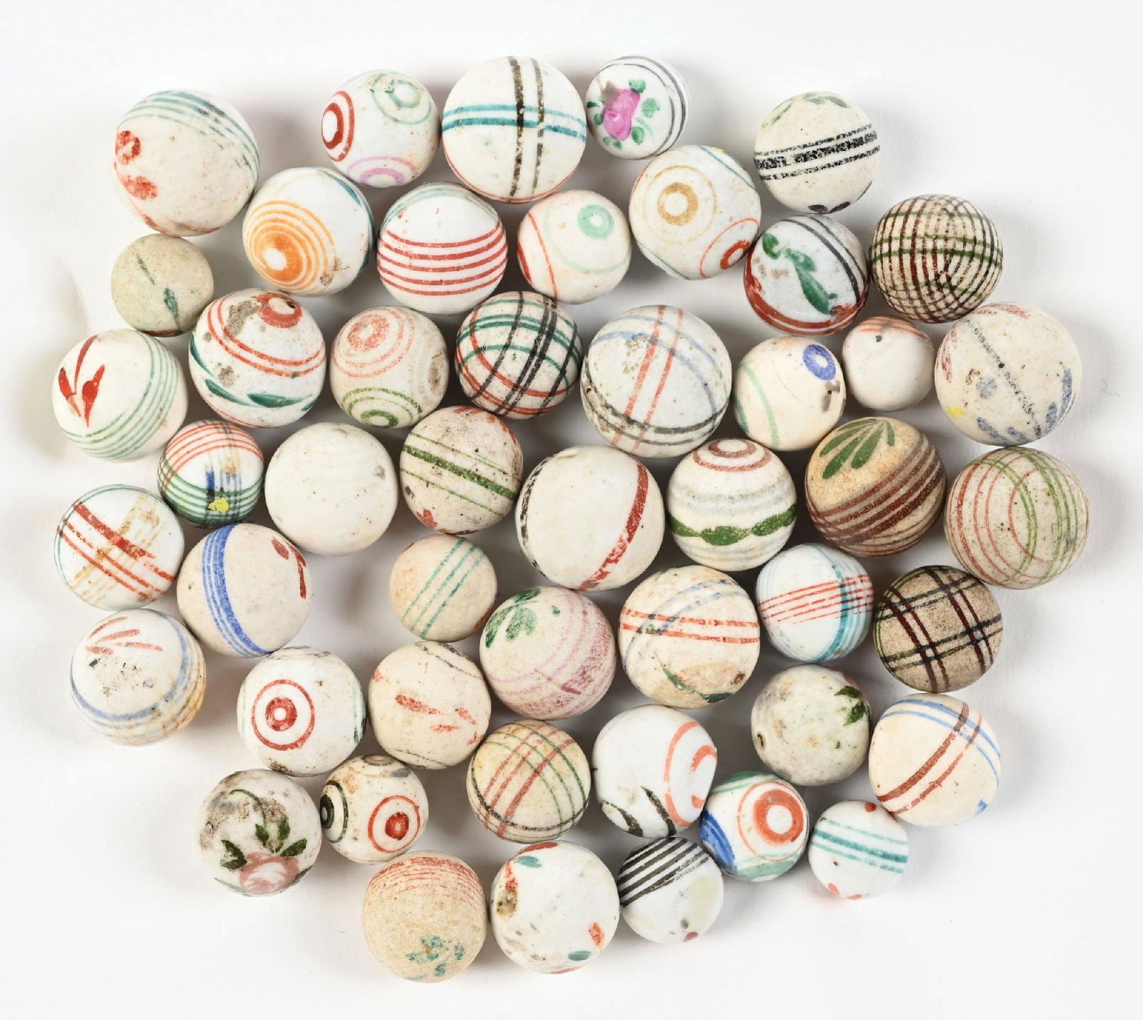 LOT OF APPROXIMATELY 48 CHINA MARBLES (1 of 1)