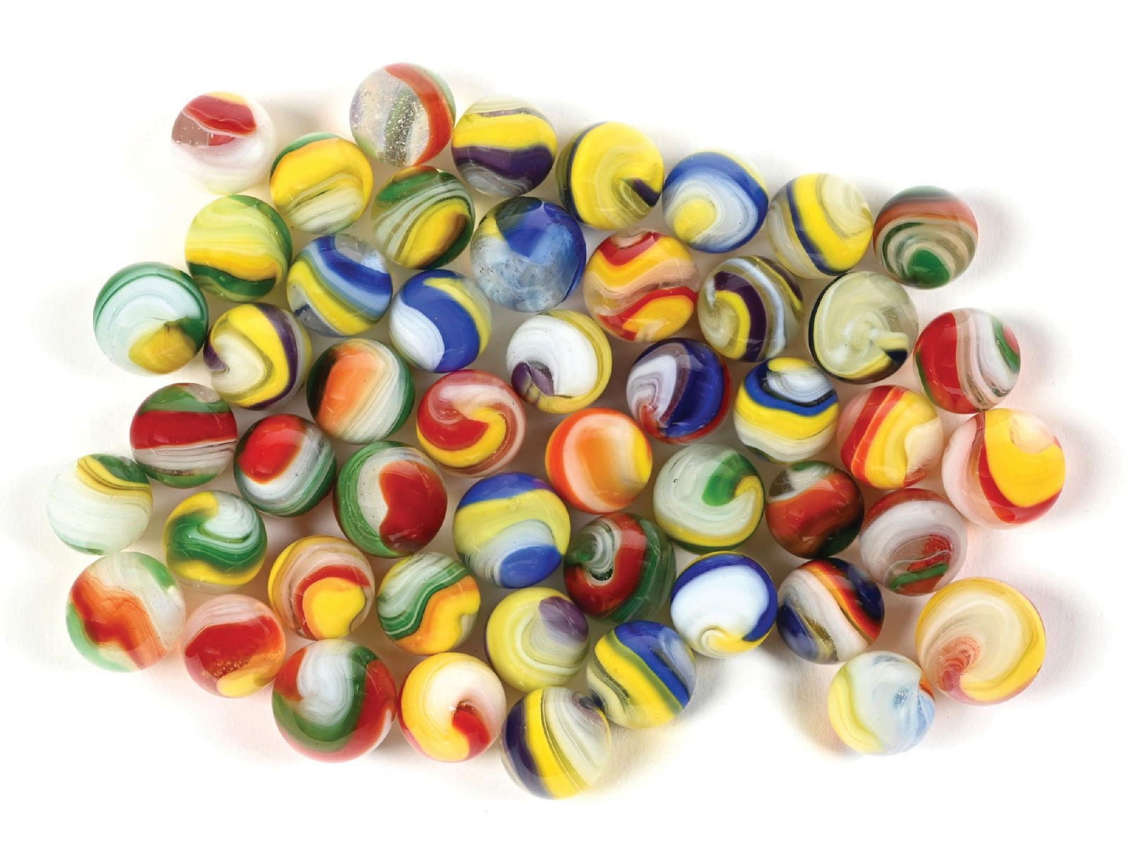 LOT OF 50: AKRO AGATE POPEYE MARBLES (1 of 1)