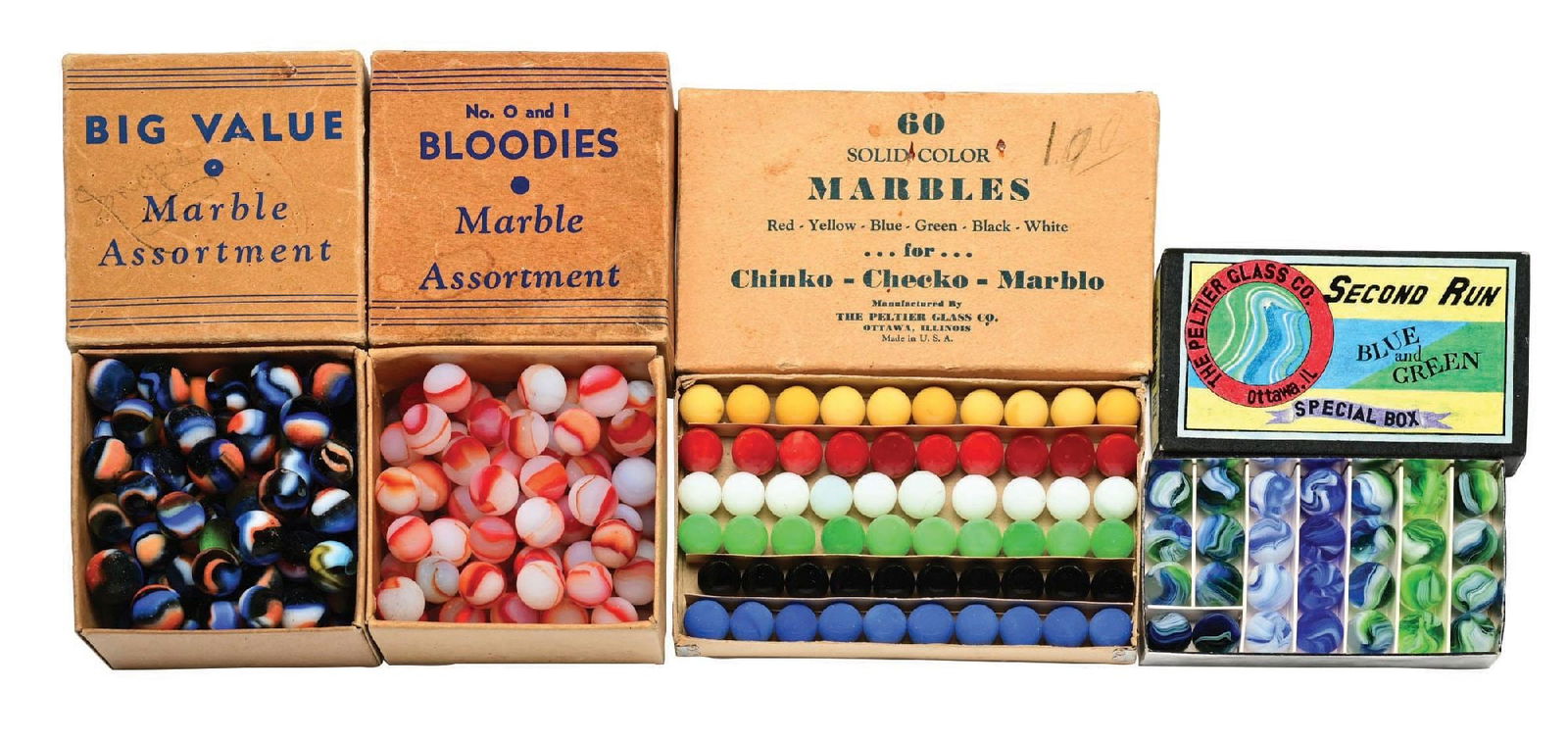 LOT OF 4: PELTIER MARBLE BOX SETS (1 of 8)