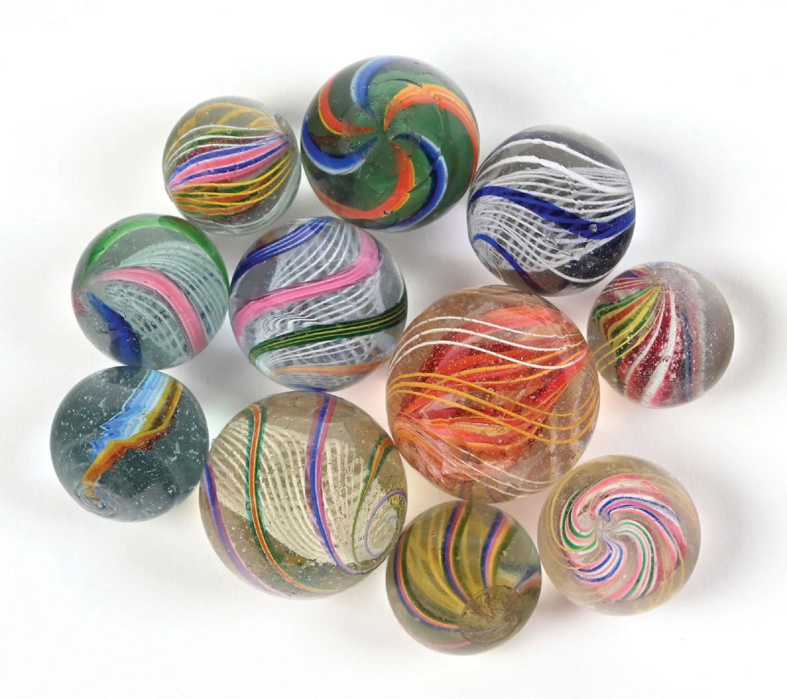 LOT OF 11: HANDMADE MARBLES (1 of 1)
