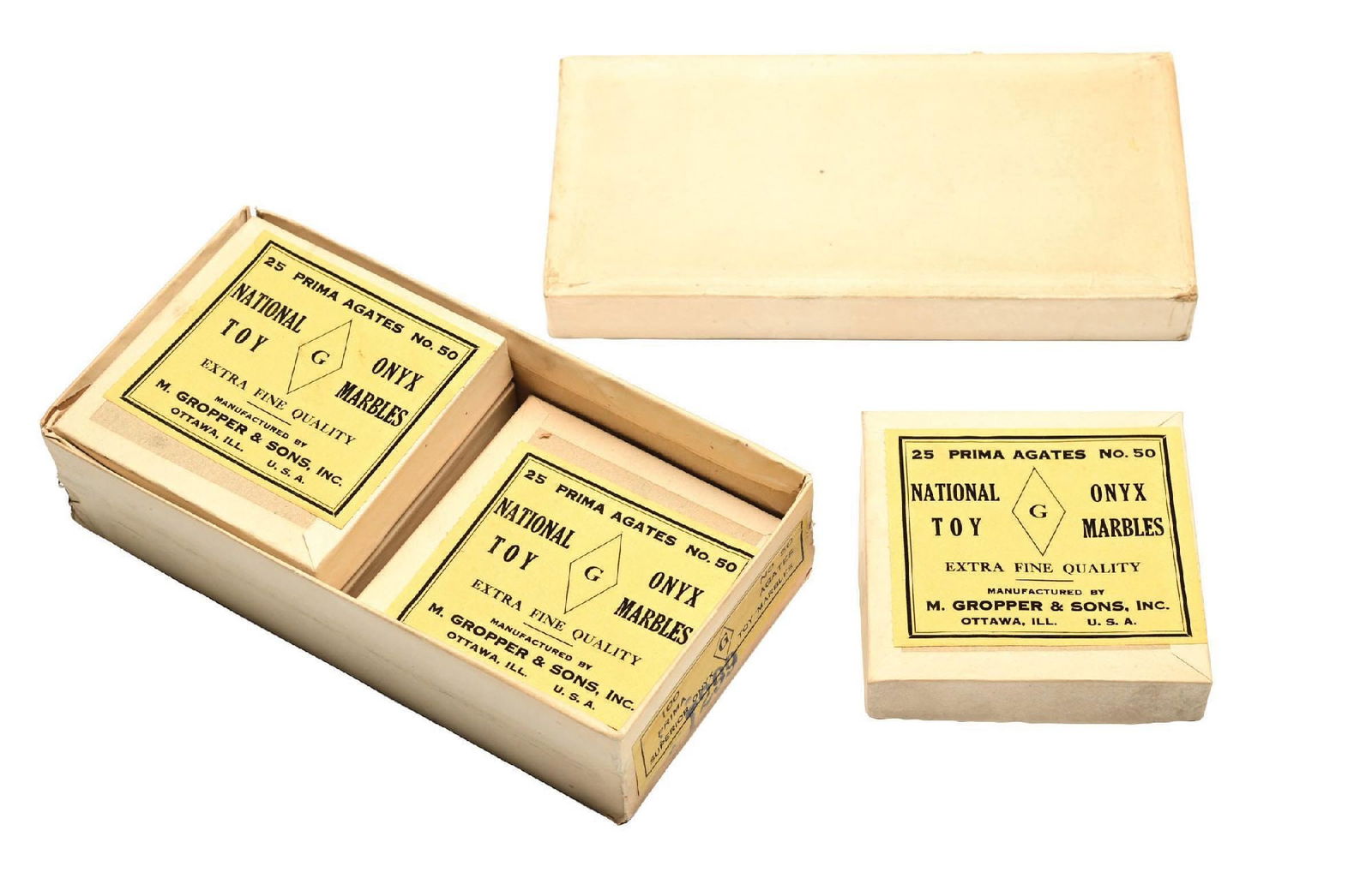 4 EMPTY 25-COUNT PRIMA AGATE NO. 50 MASTER BOXES (1 of 5)