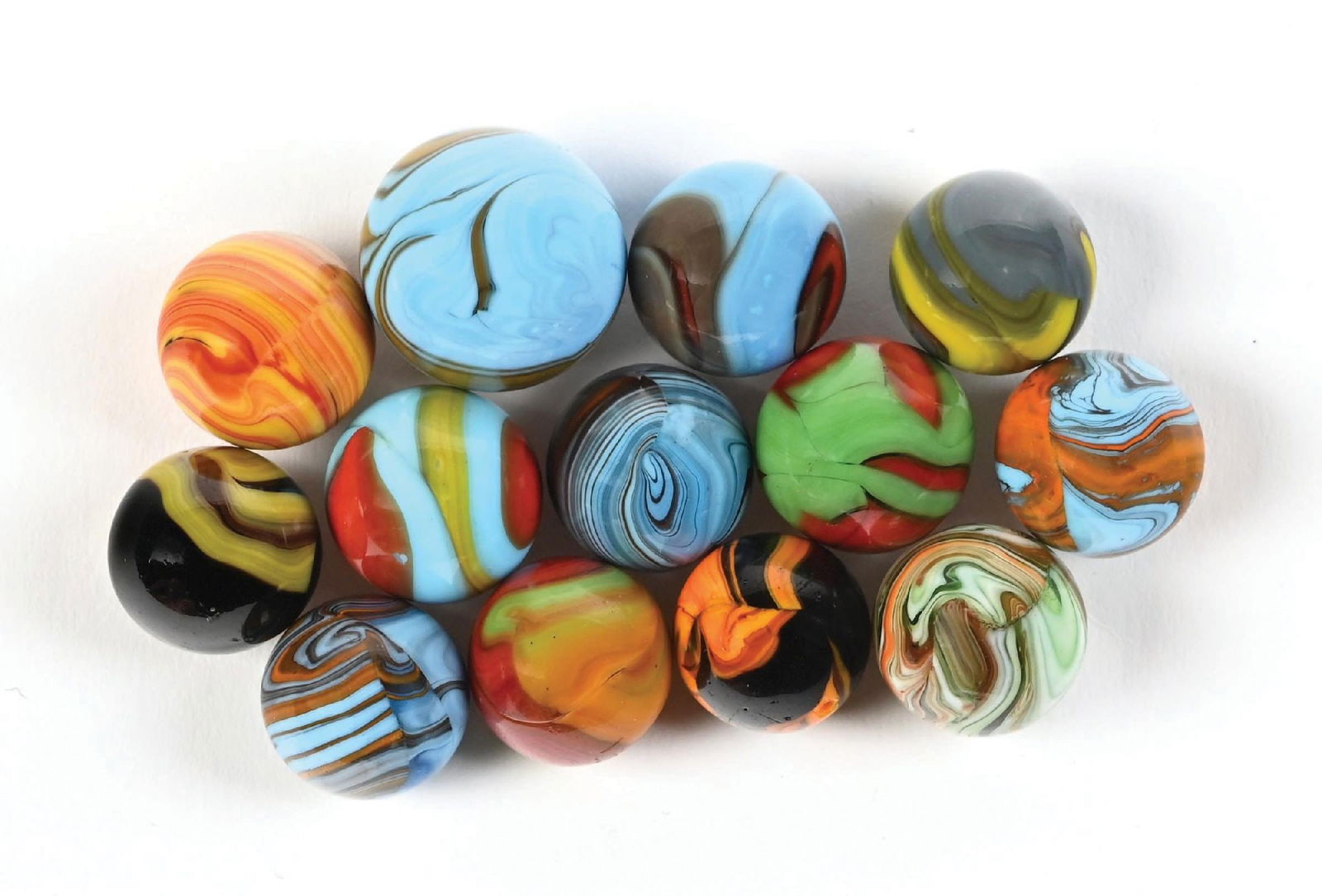 LOT OF 14: CHRISTENSEN AGATE MARBLES (1 of 1)