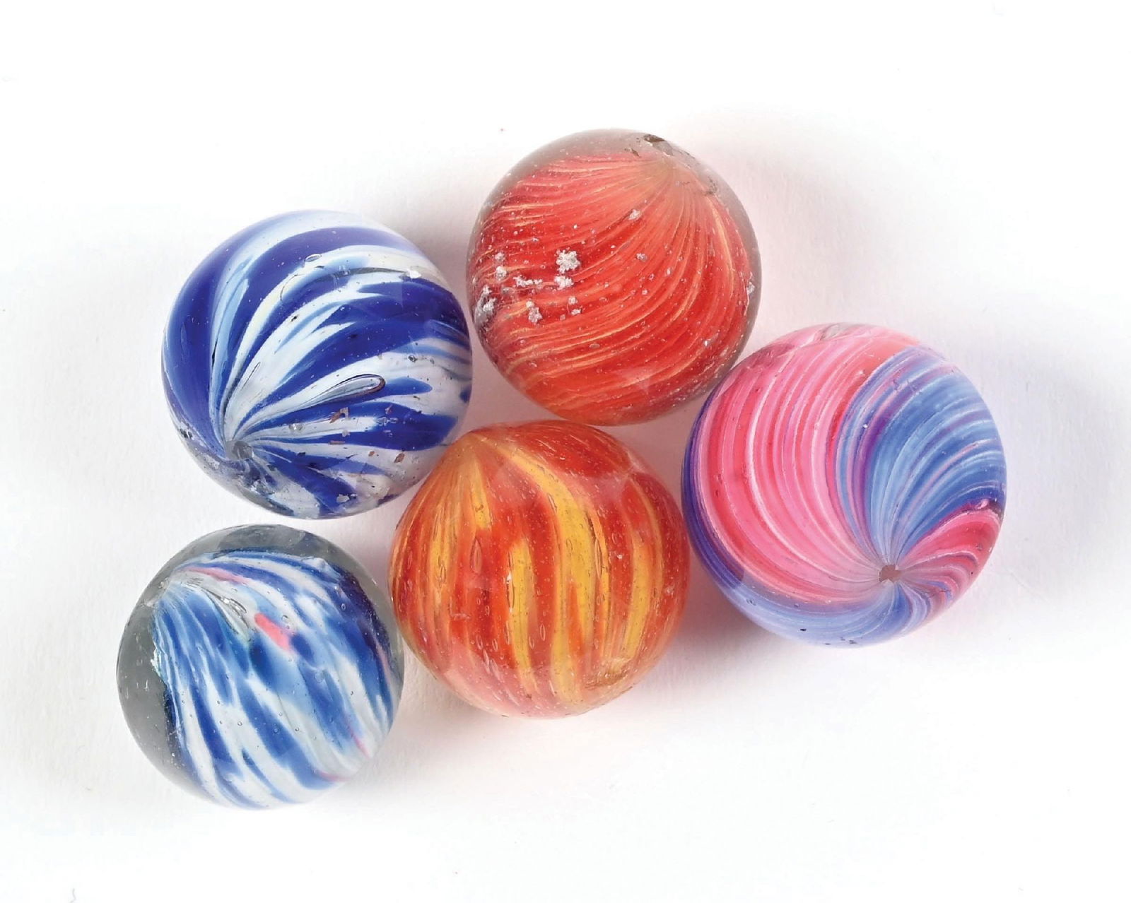 LOT OF 5: ONIONSKIN MARBLES (1 of 1)