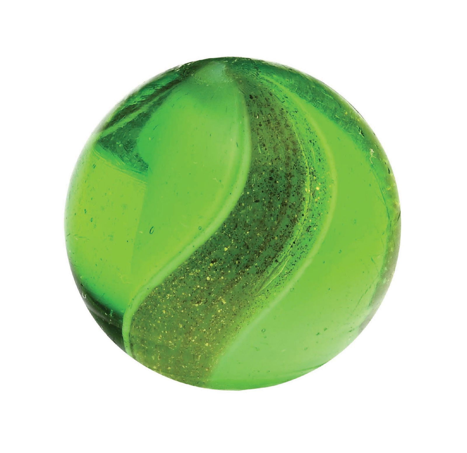 GREEN GLASS RIBBON LUTZ MARBLE (1 of 6)