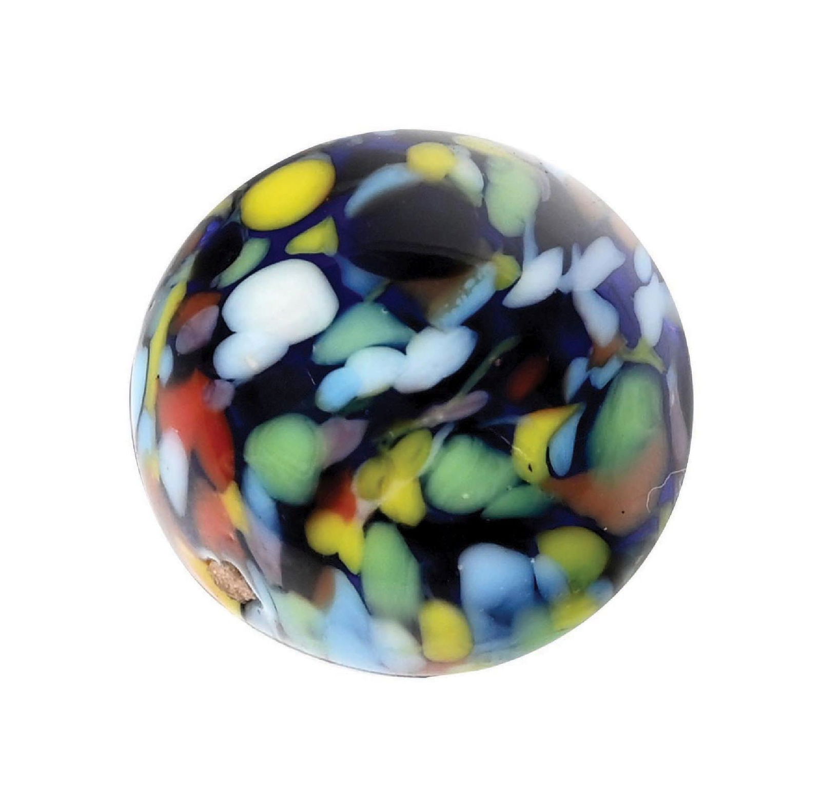 CHRISTENSEN AGATE COBALT GUINEA MARBLE: 19/32" diam. Cobalt blue base with single cut line and nice color distribution. Condition: (9.8). Dimensions: 5/8" Dia.