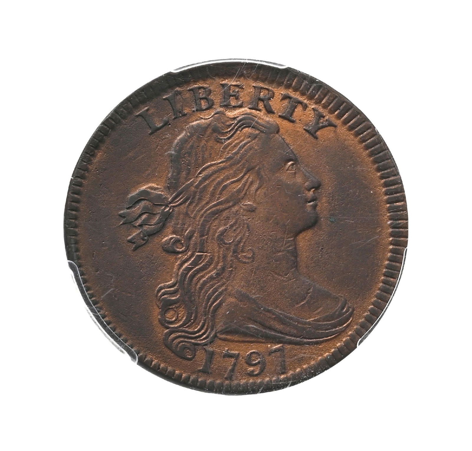 1797 1C GENUINE SMOOTHED - AU DETAILS PCGS: 1797 PCGS Genuine Smoothed - AU Details S-138 Rev of '97, Stems.